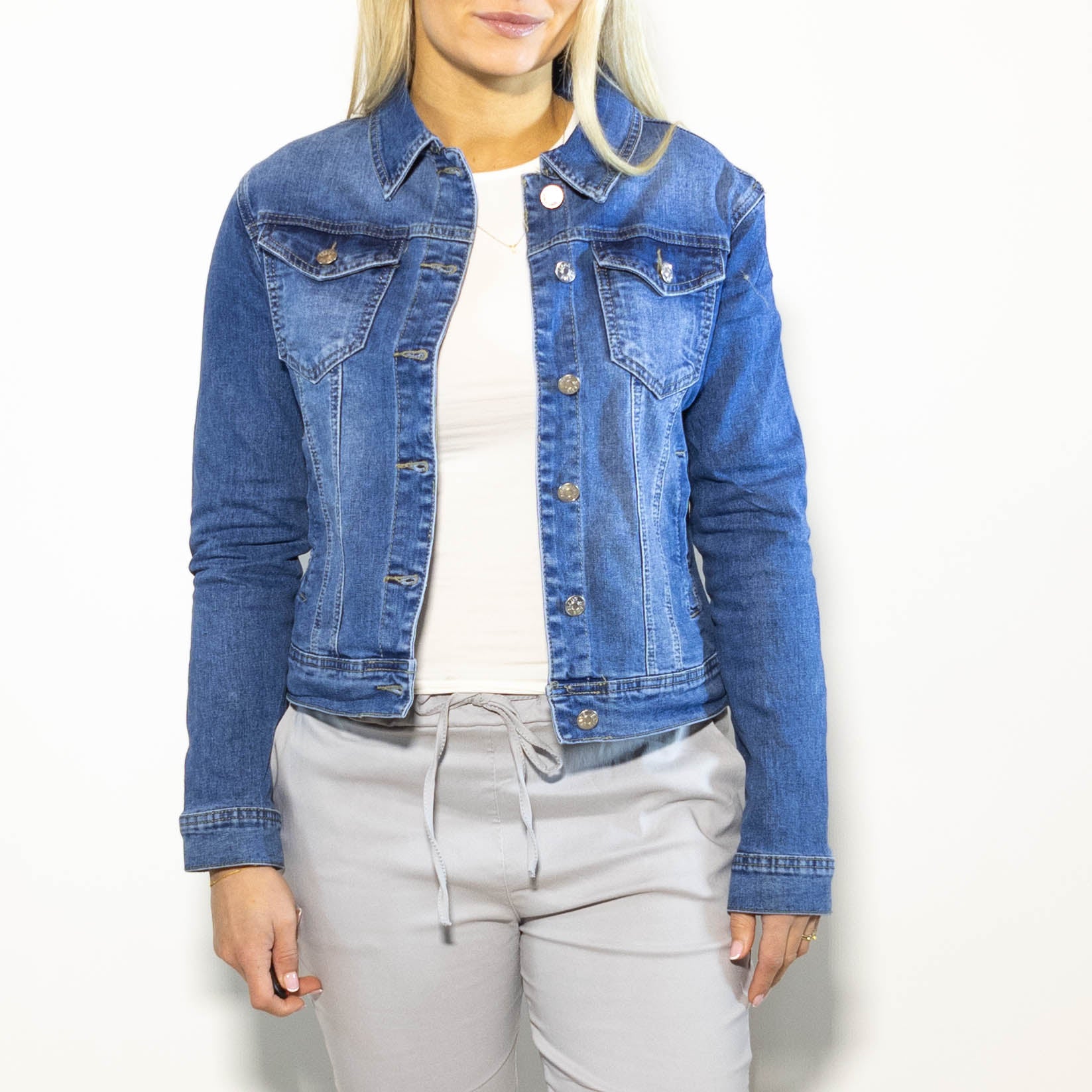 Roma denim jakke, Mørkvask