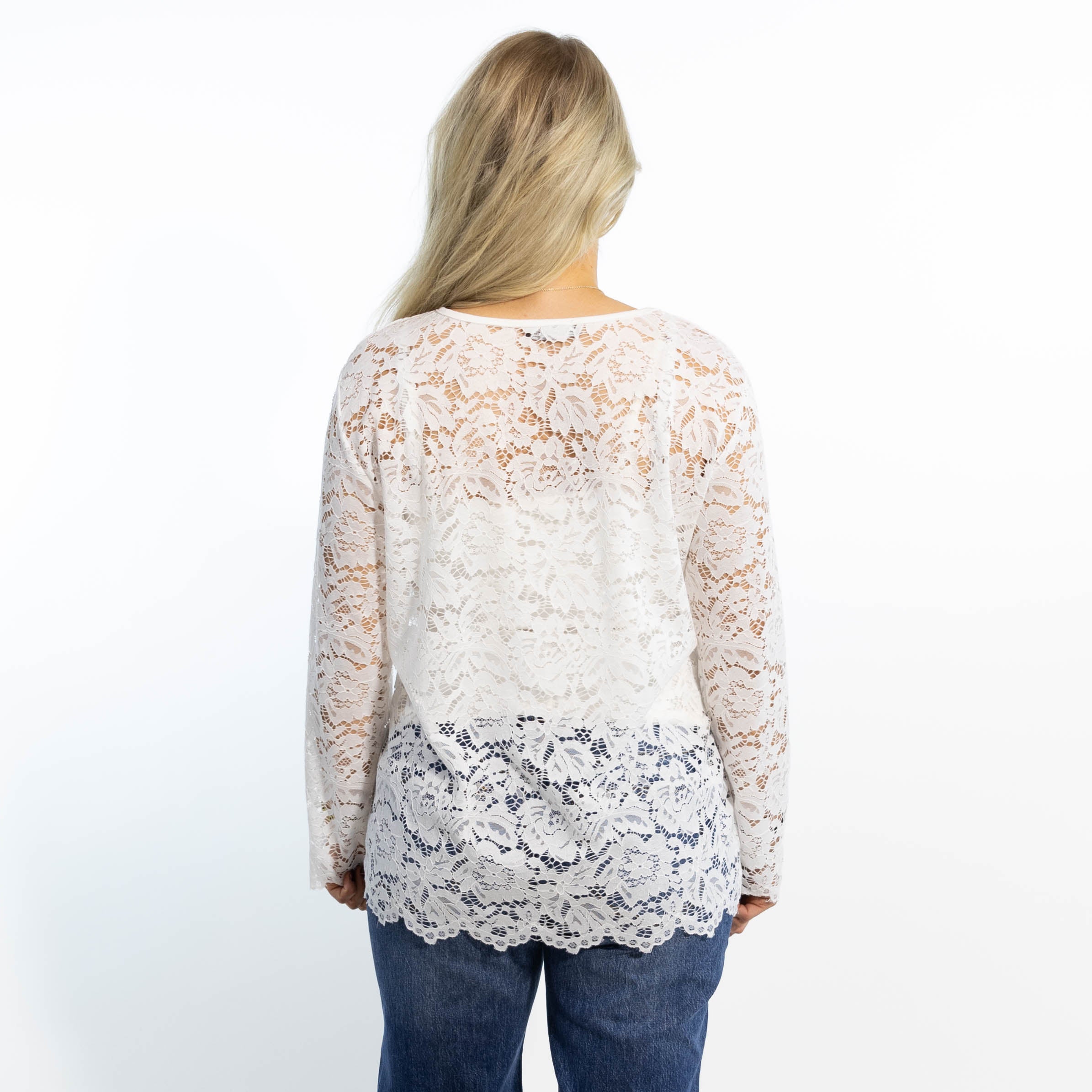 Domino lace overdel, Hvid