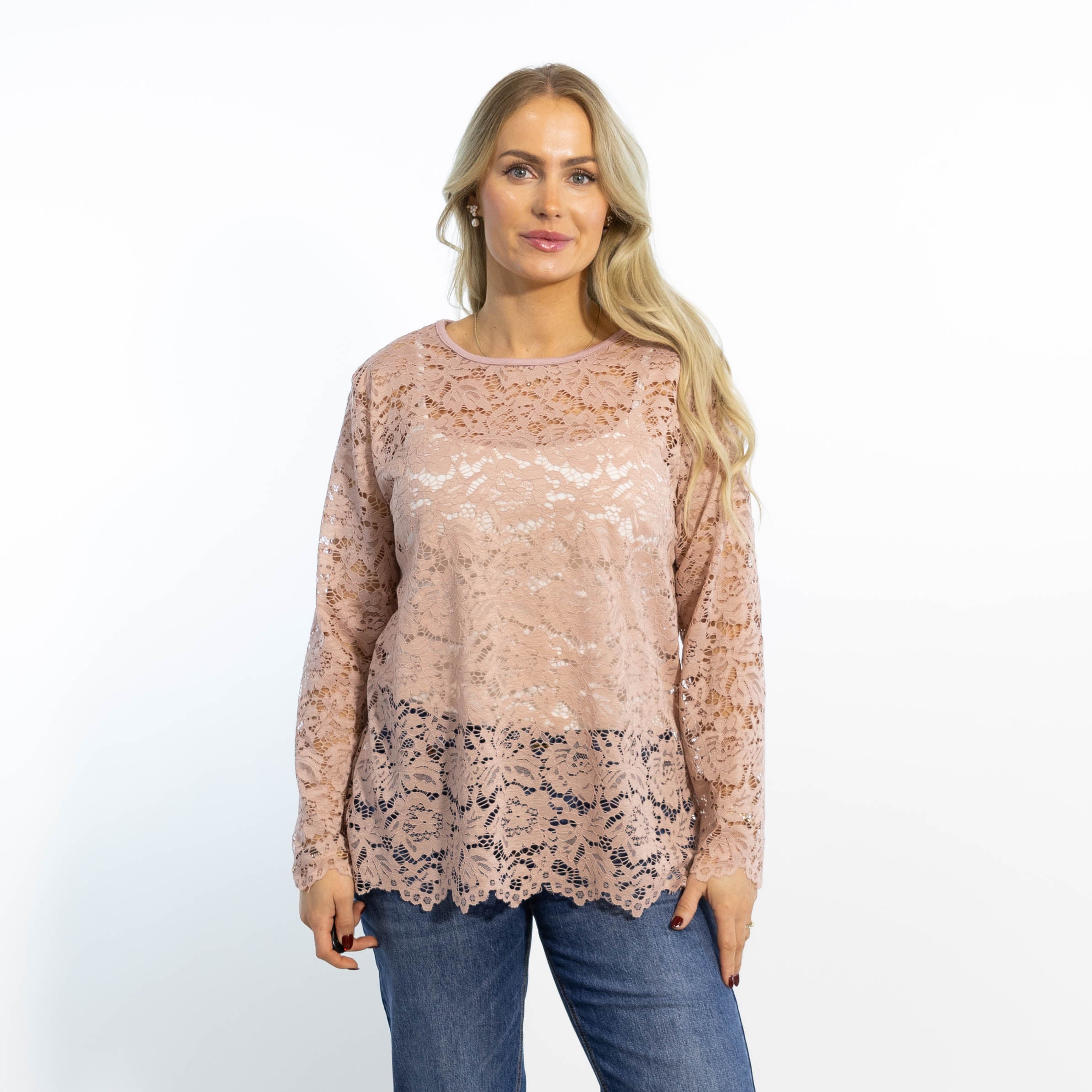 Domino lace overdel, Rosa