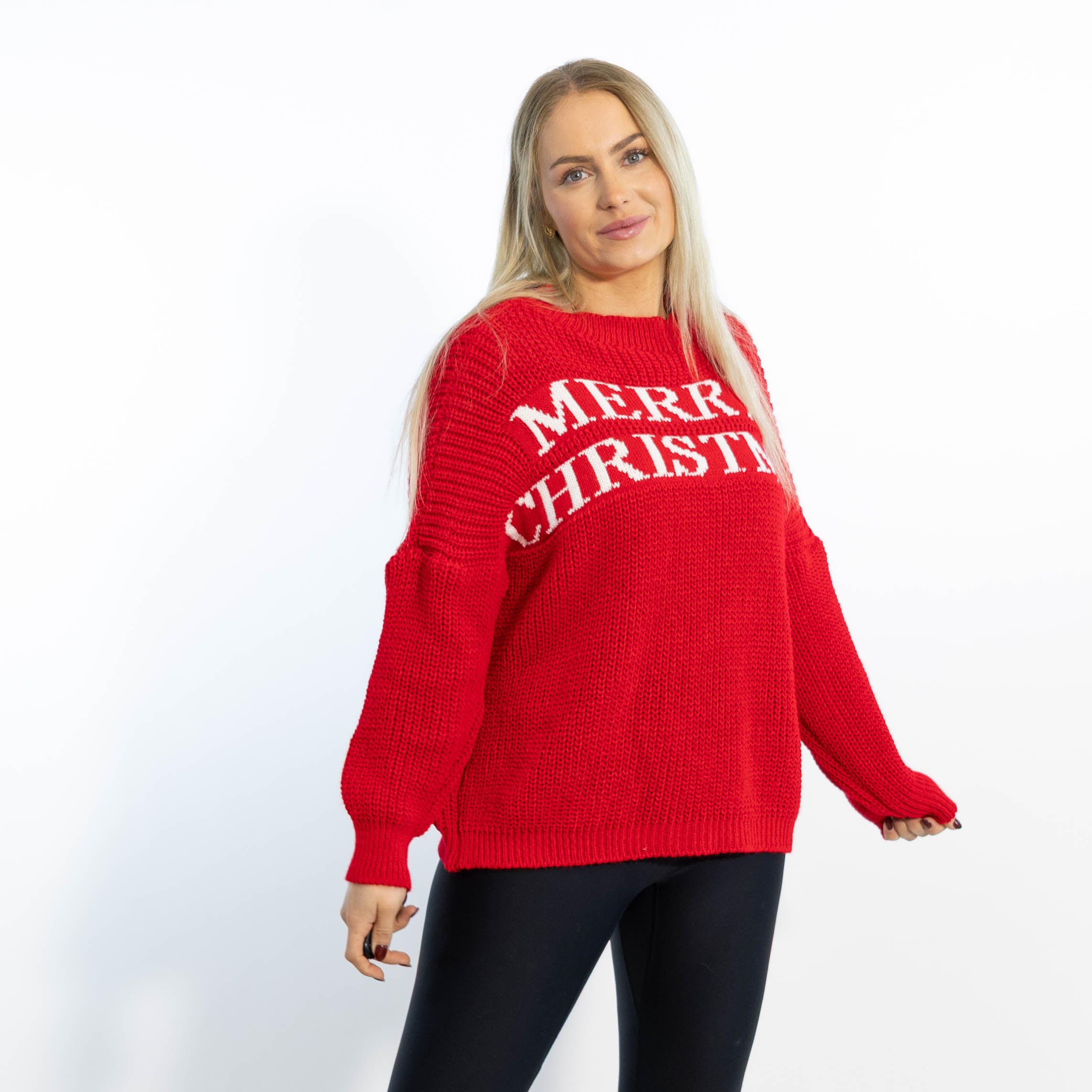 Aja rundhals julestrik, Rød