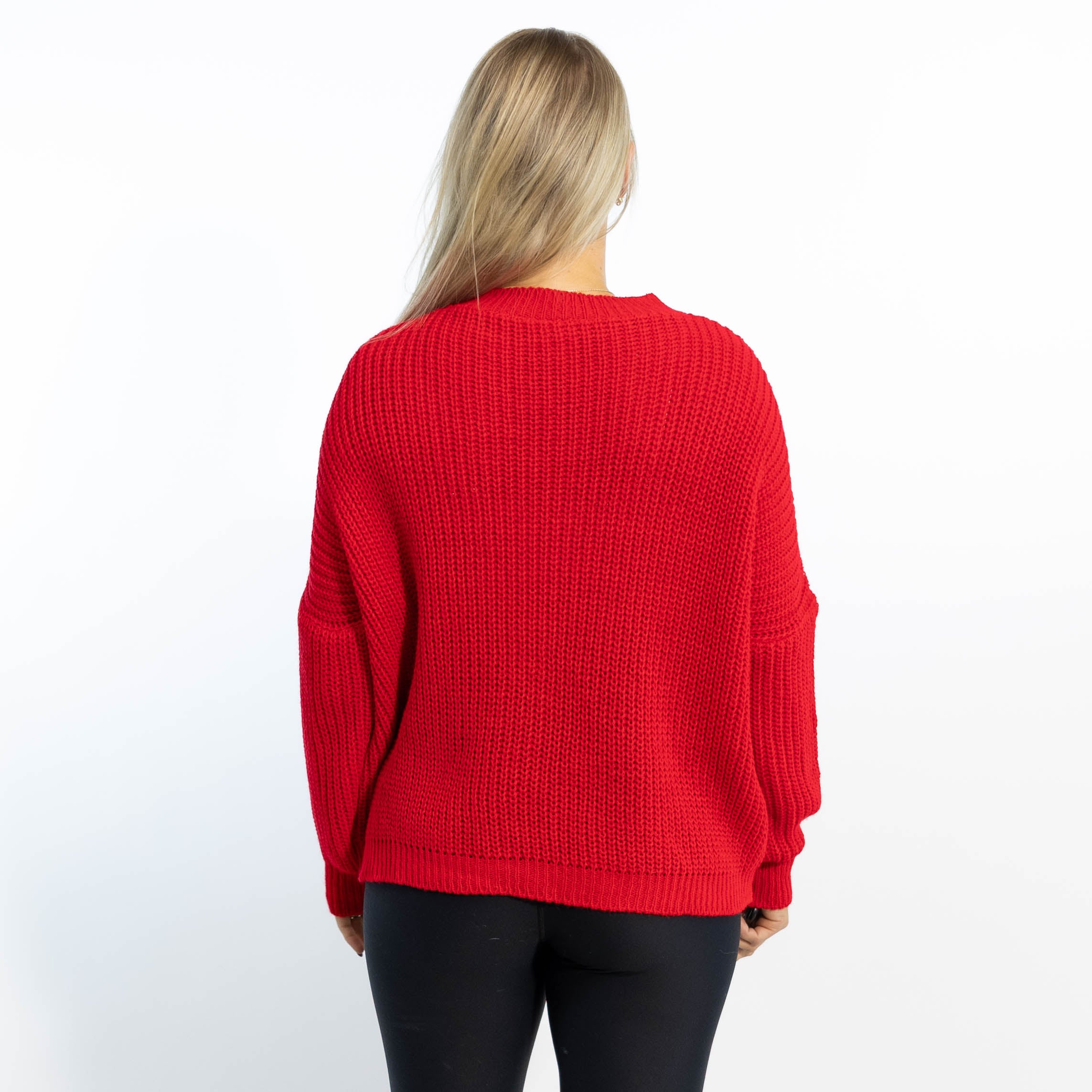 Aja rundhals julestrik, Rød