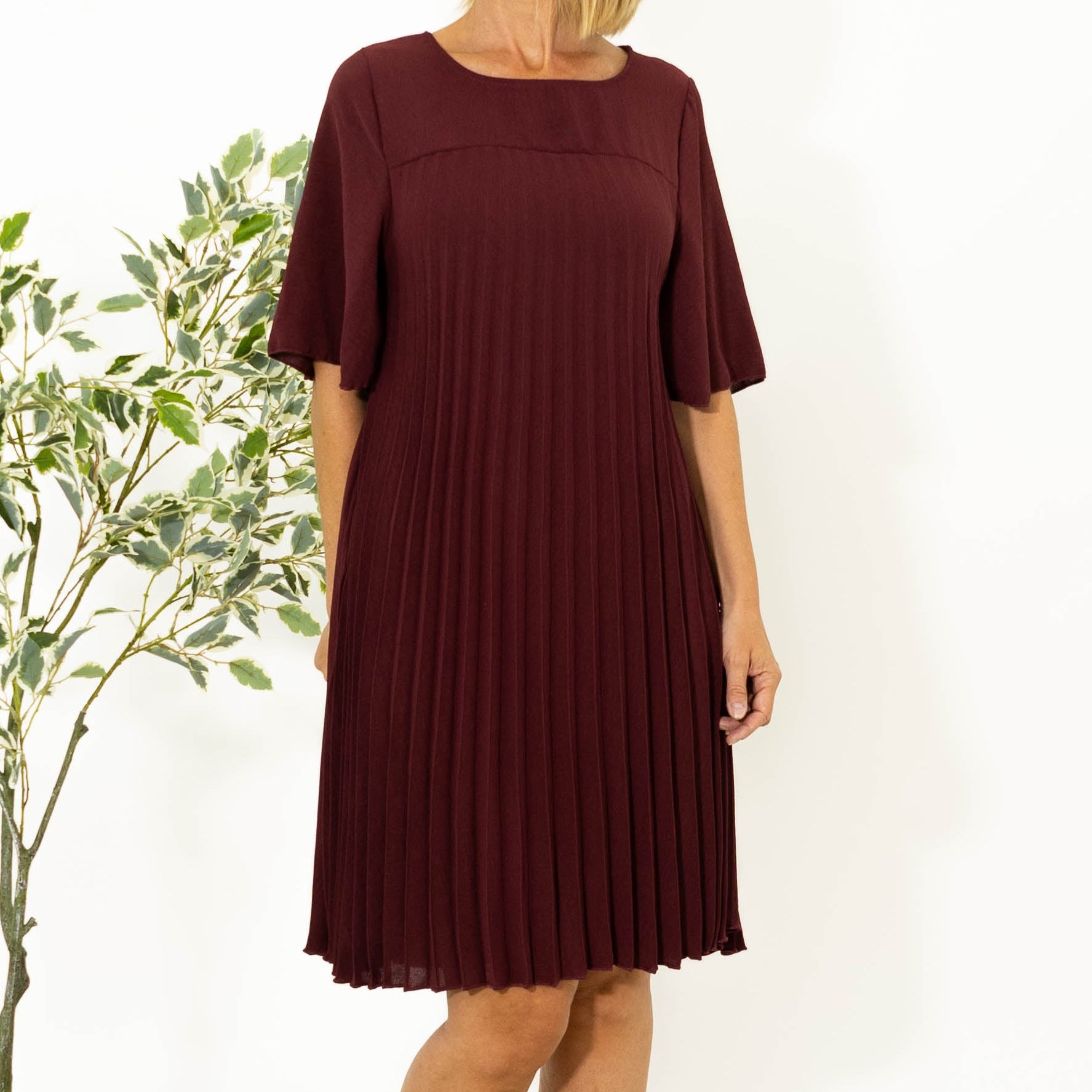 Sophie Chiffon kjole, Bordeaux