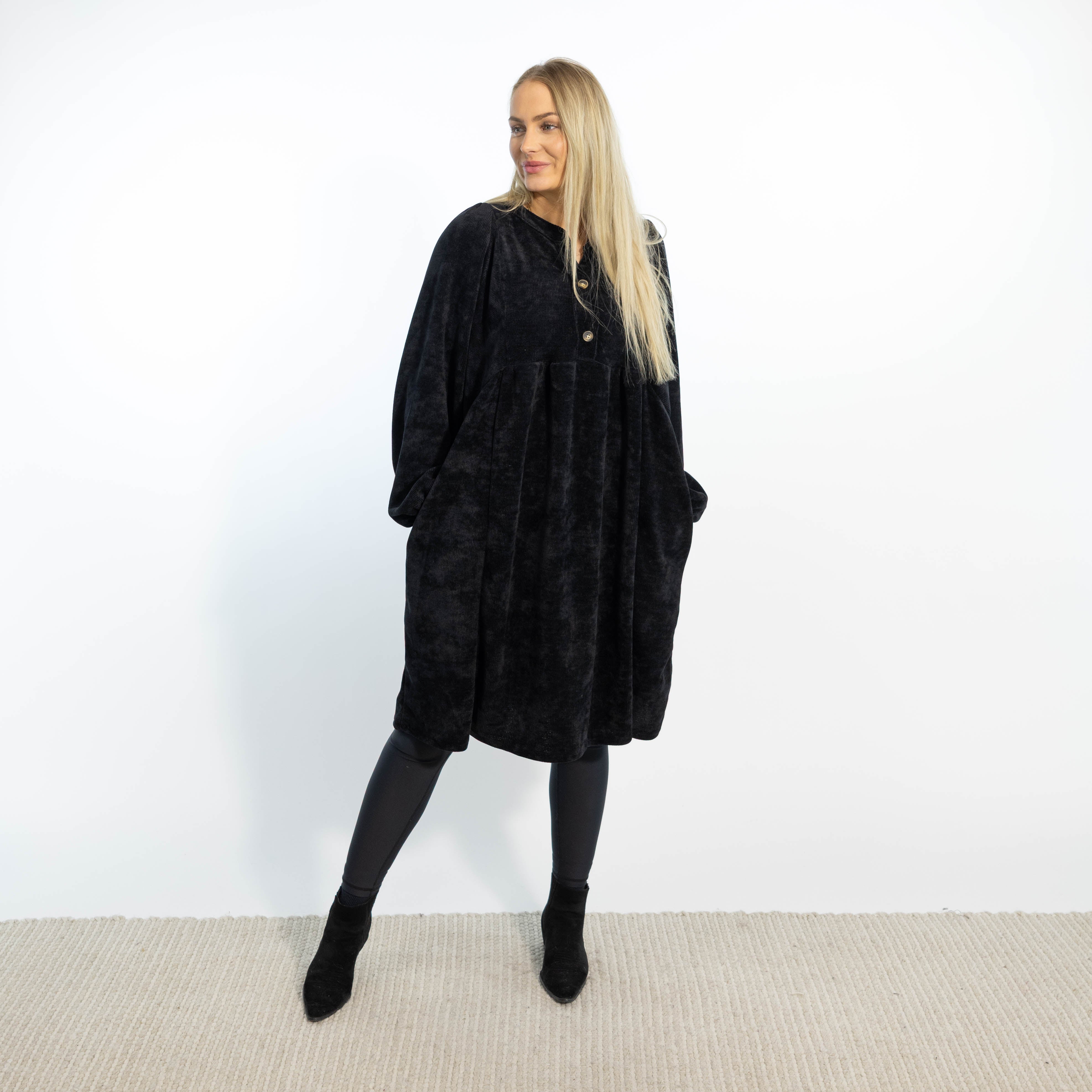 Gemma tunikakjole, Sort