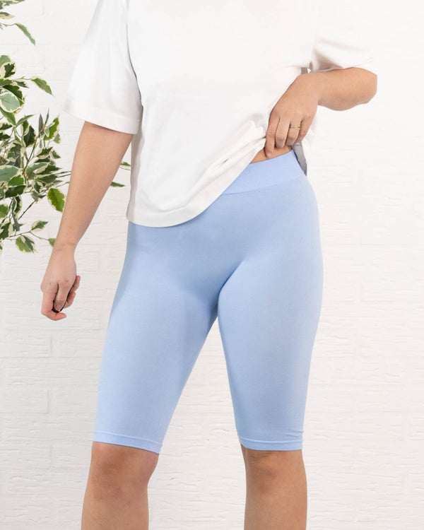 Cora bomulds cykelshorts, Lyseblå