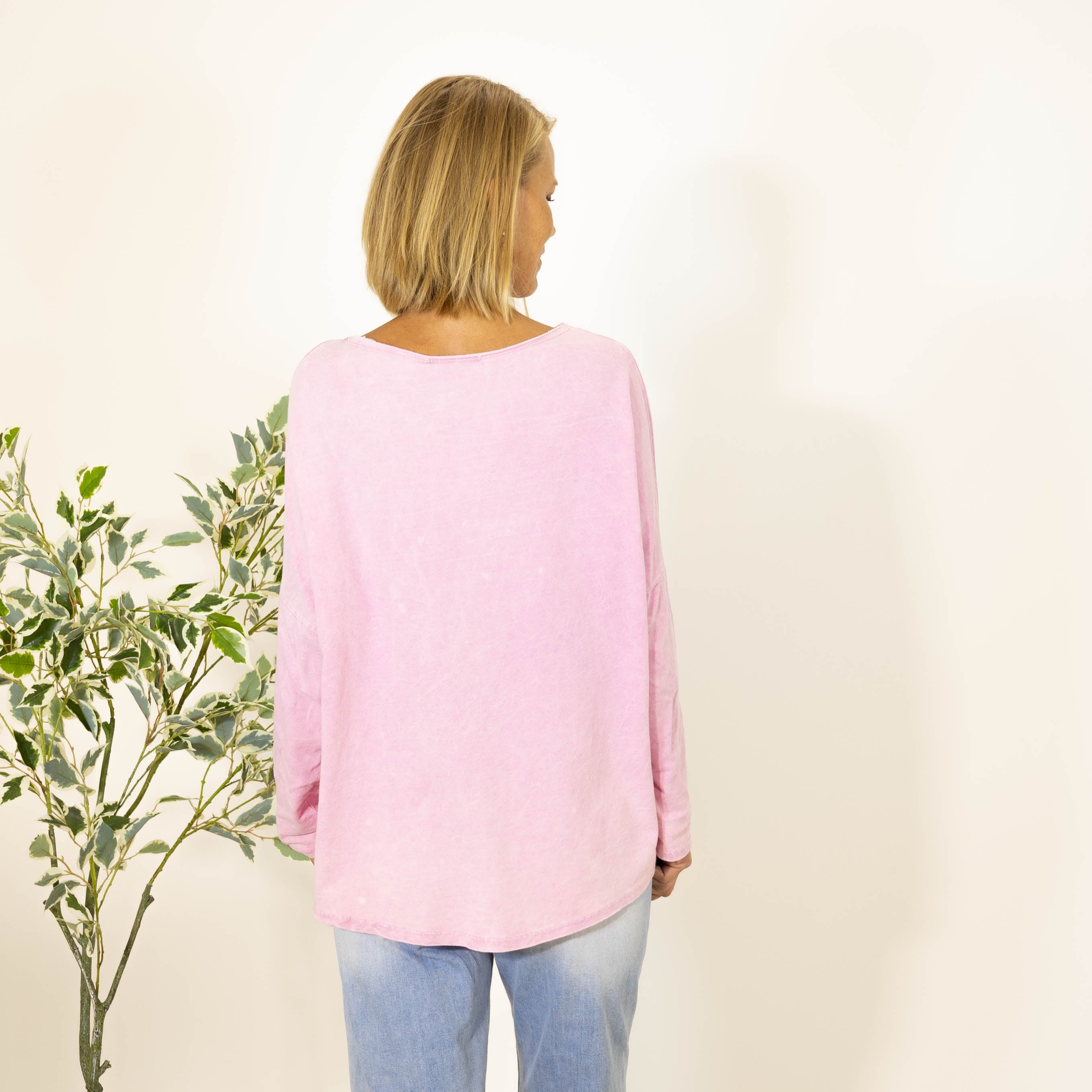 Mattie bomulds sweatshirt, Pink
