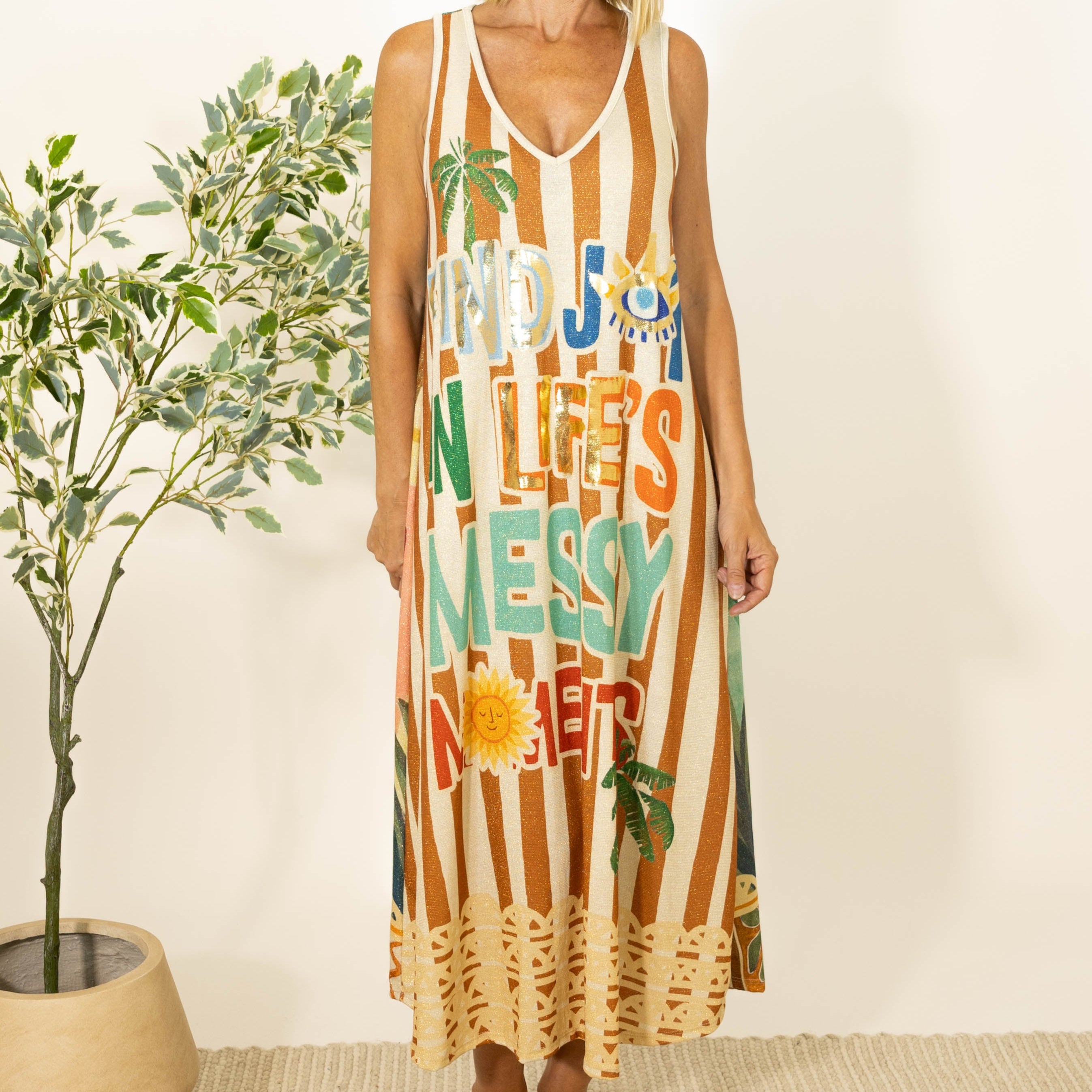 Ada lurex kjole, Rust