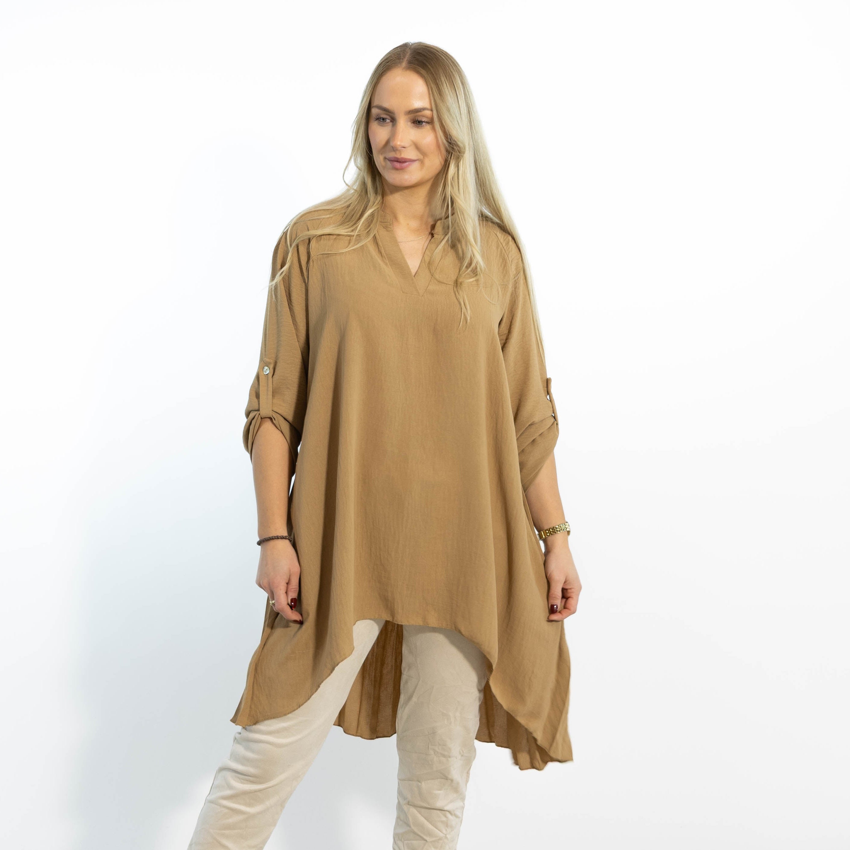 Derry skjorte tunika, Camel