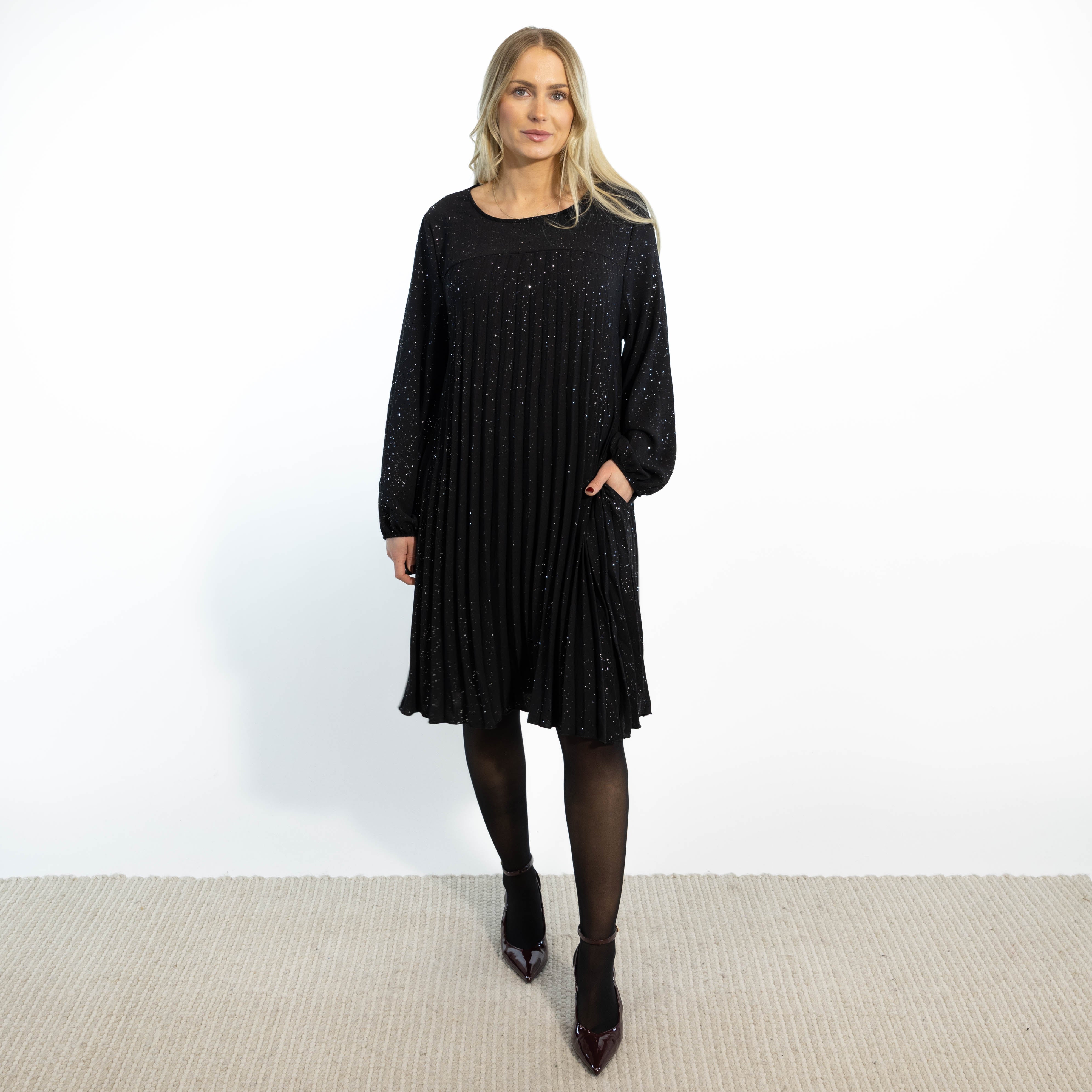 Gloria glimmerkjole, Sort