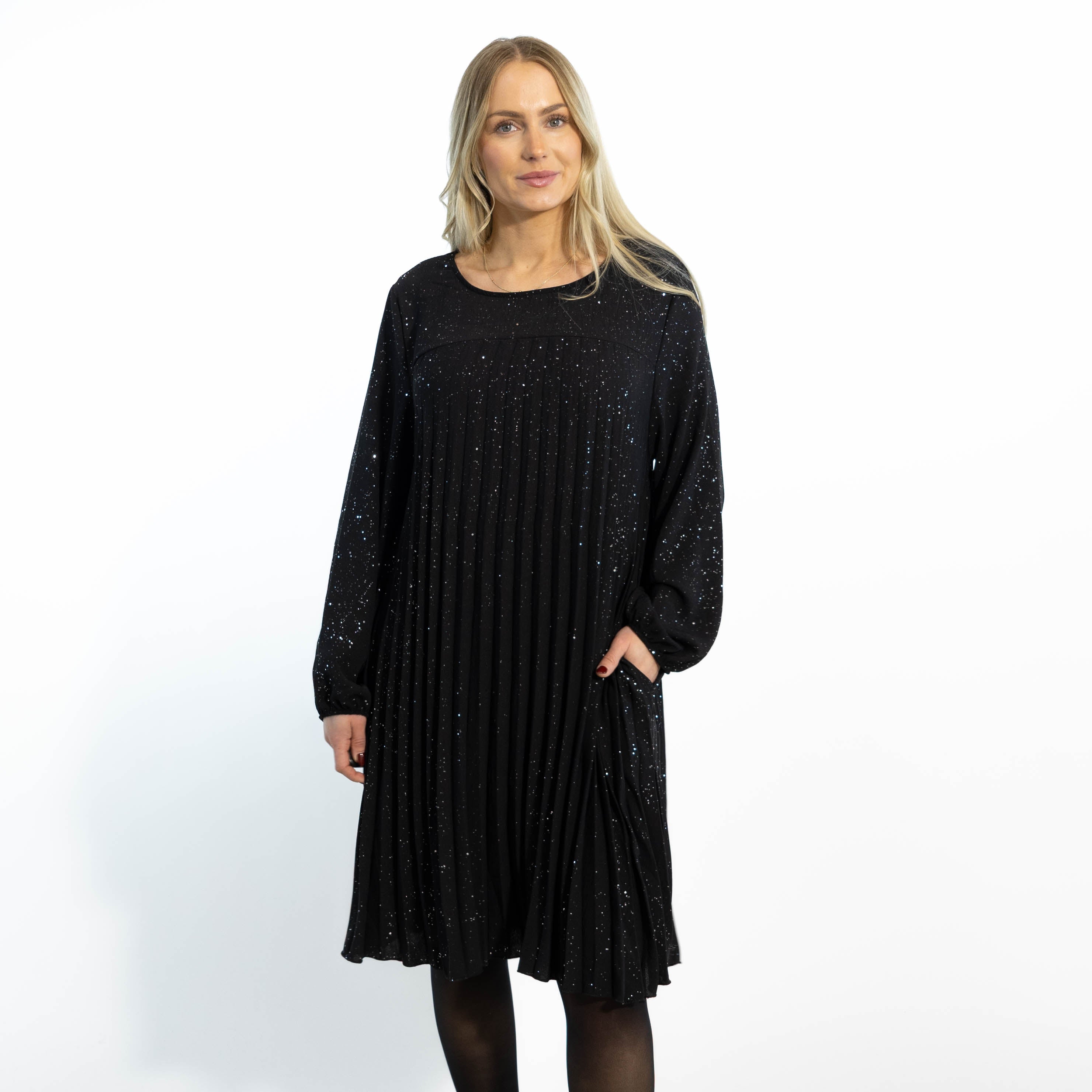 Gloria glimmerkjole, Sort