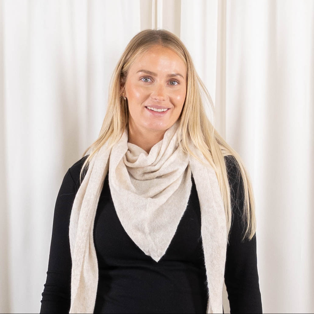 Trine tørklæde, Beige
