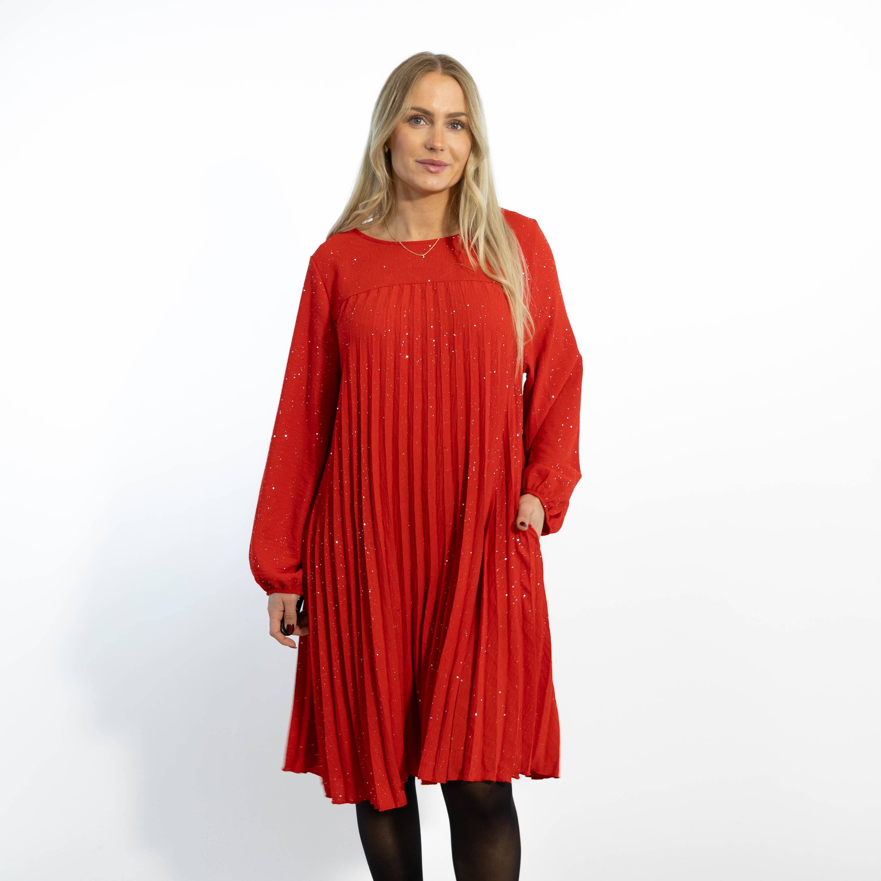 Gloria glimmerkjole, Rød