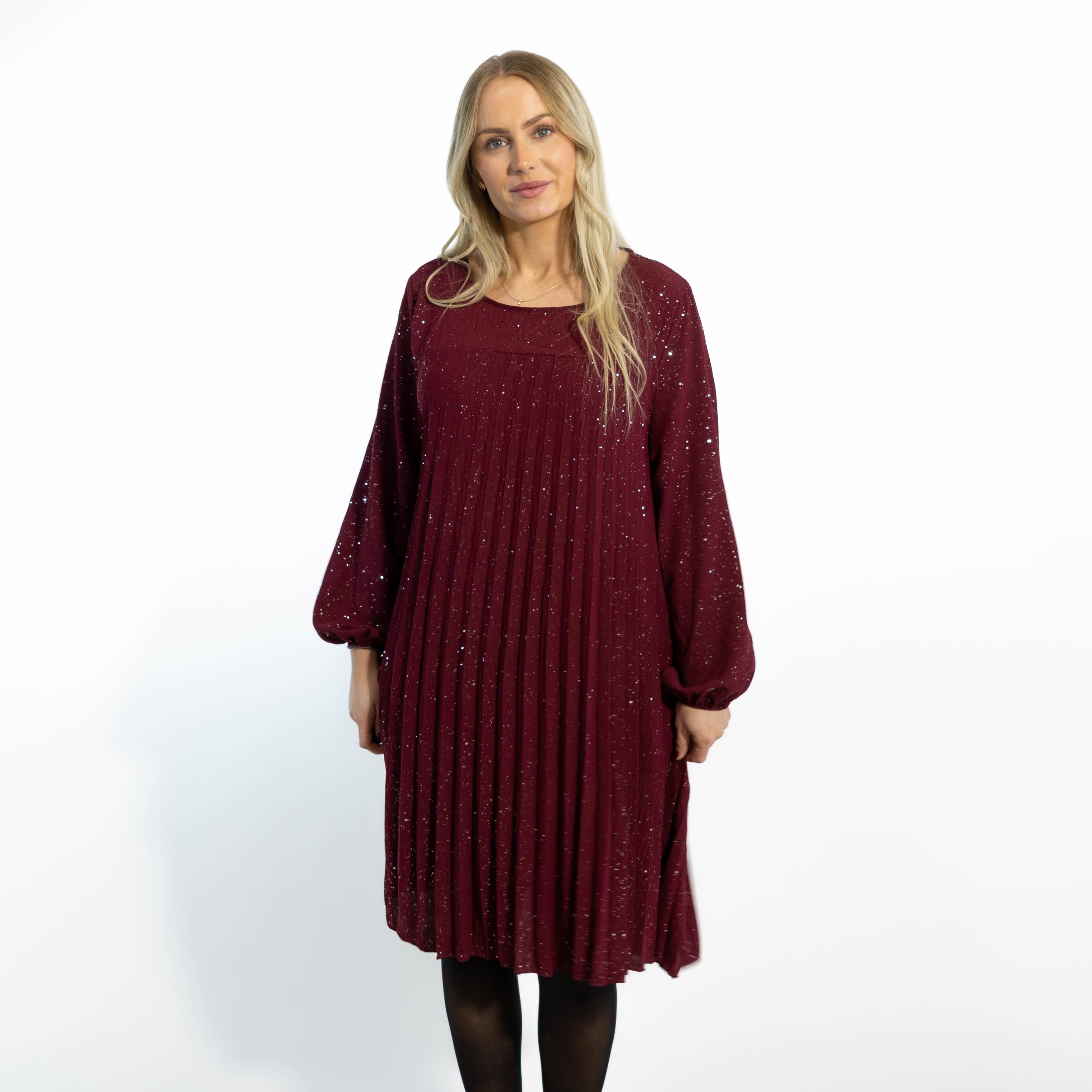 Gloria glimmerkjole, Bordeaux