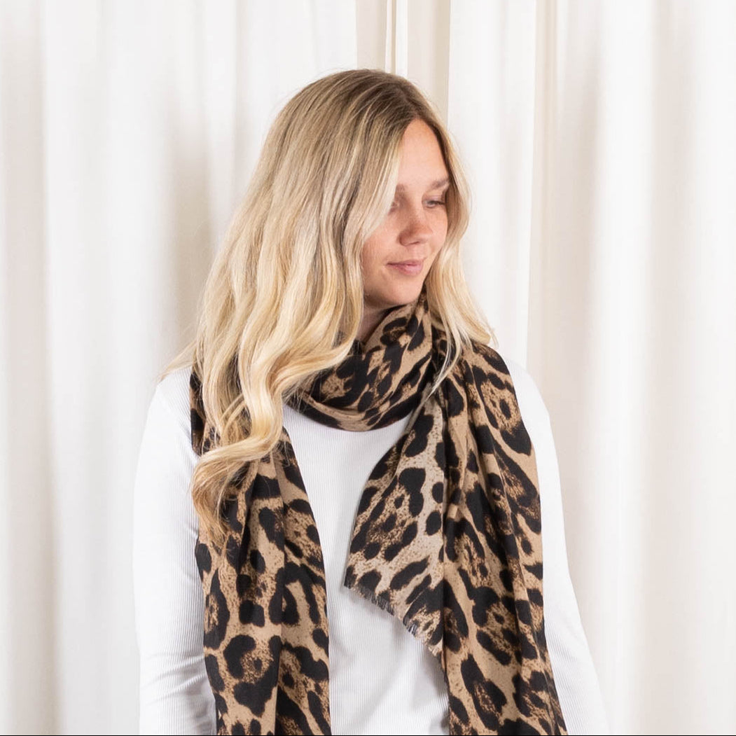 Dotty tørklæde, Taupe