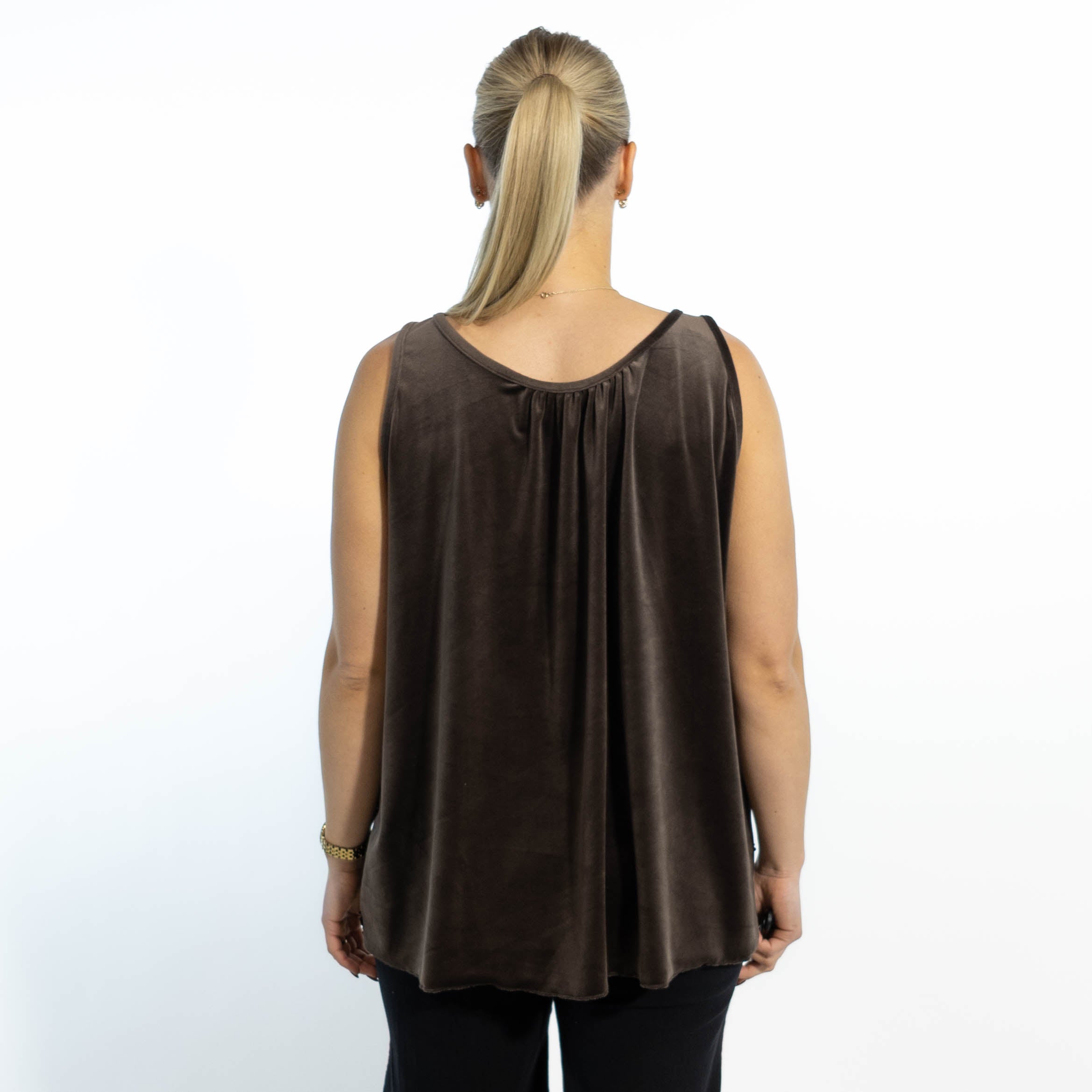 Dorte velour top, Choko