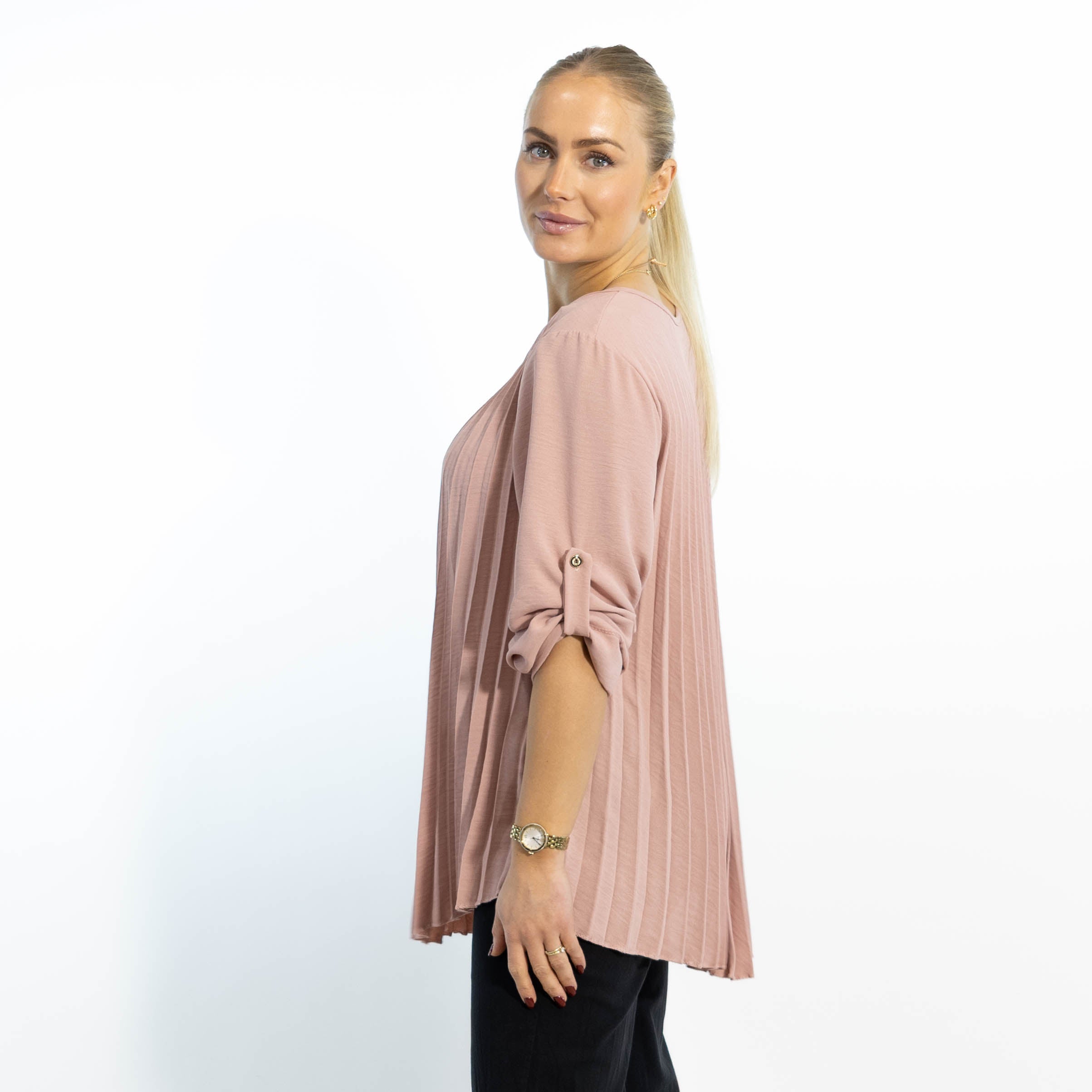 Judy plisse overdel m. kæde, Rosa