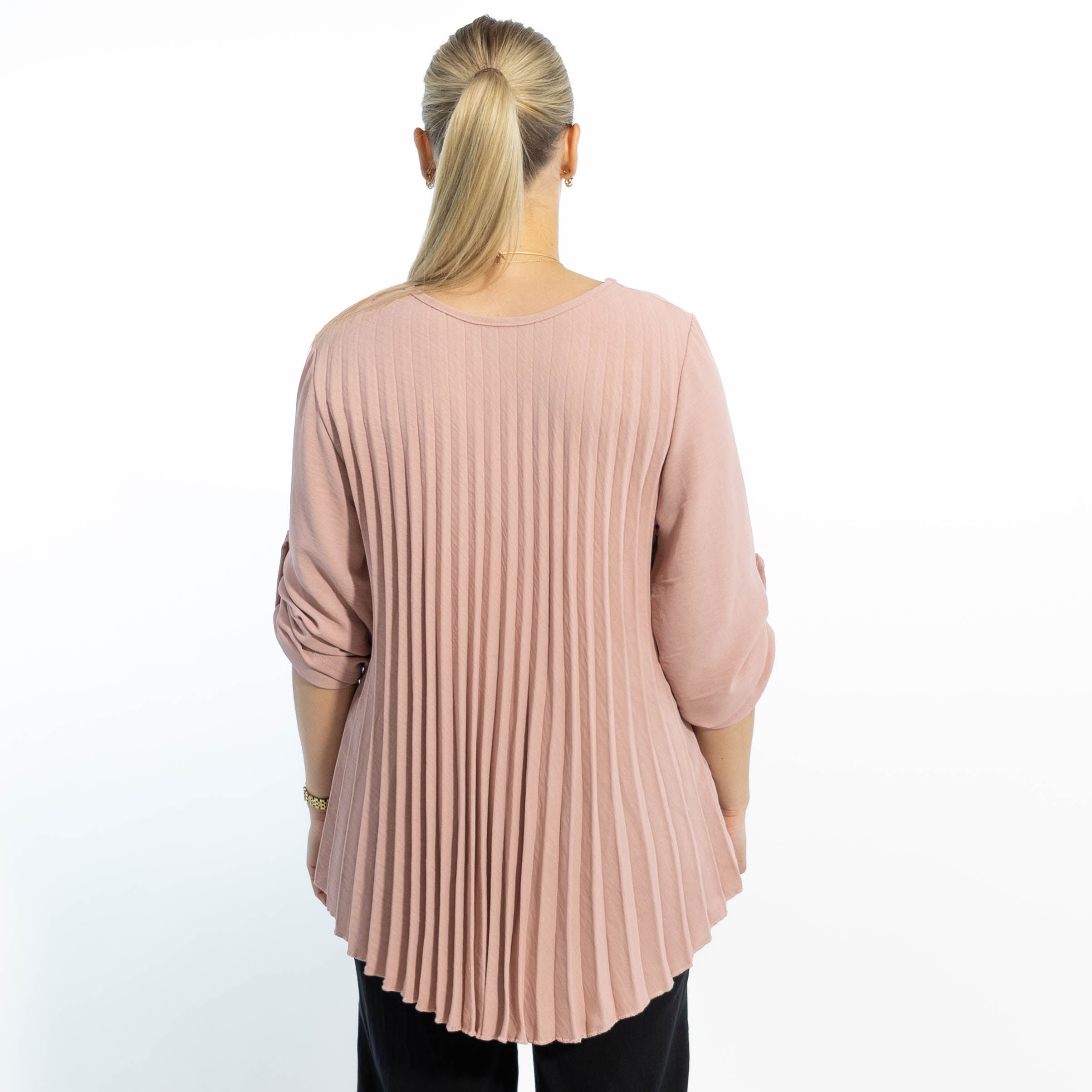 Judy plisse overdel m. kæde, Rosa