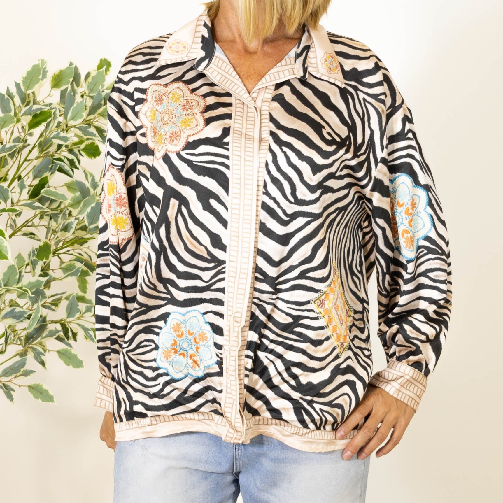 Mille satin skjorte