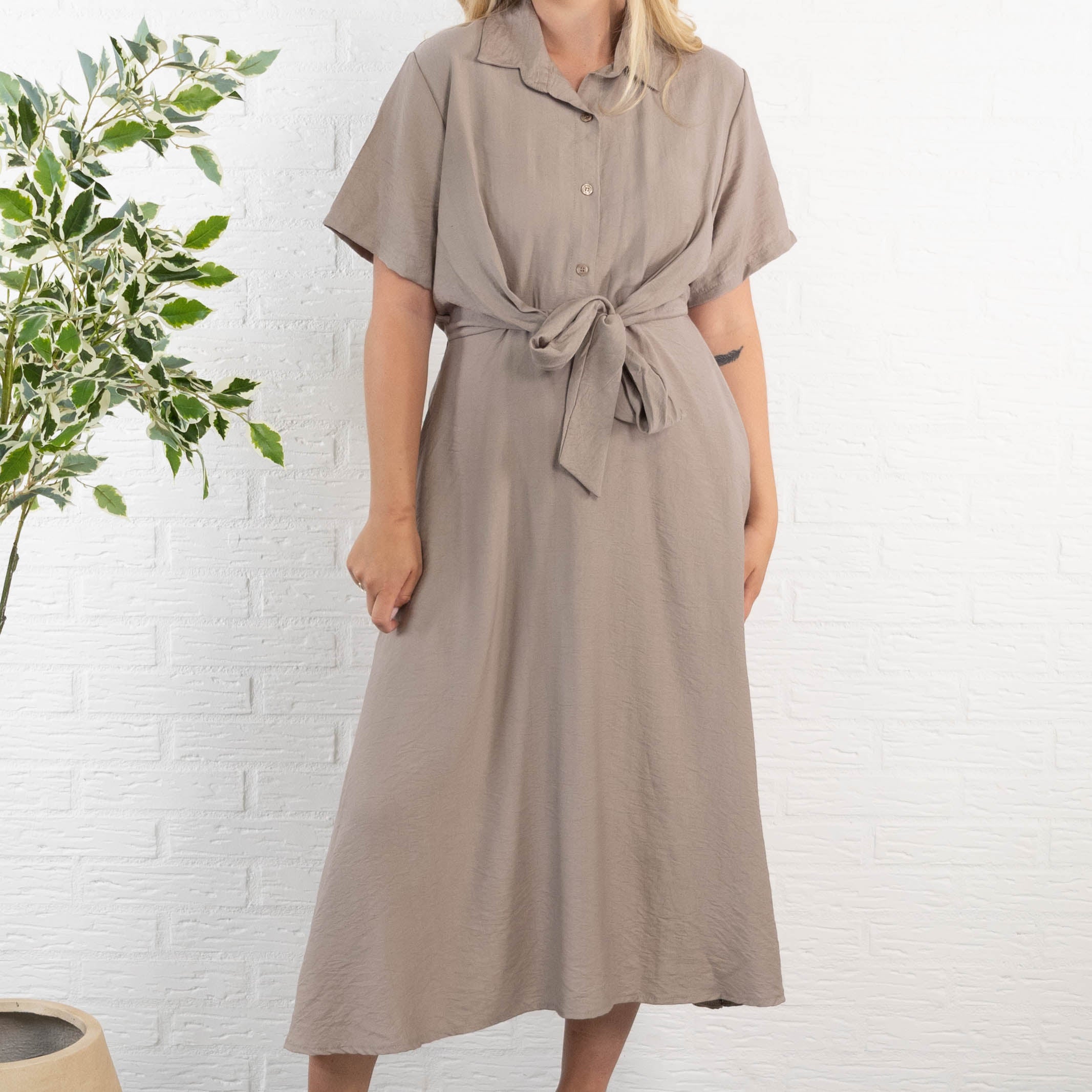 Liberty kjole, Taupe