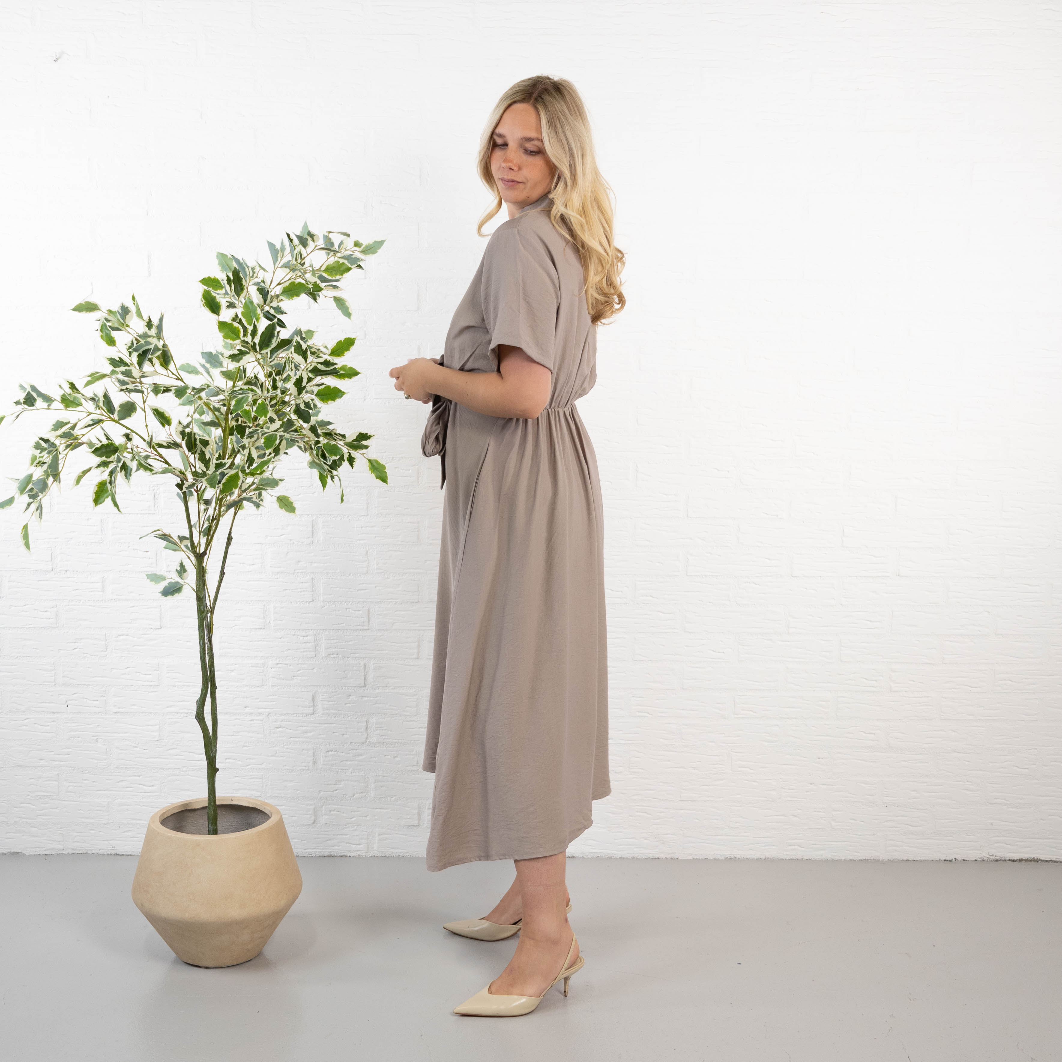 Liberty kjole, Taupe