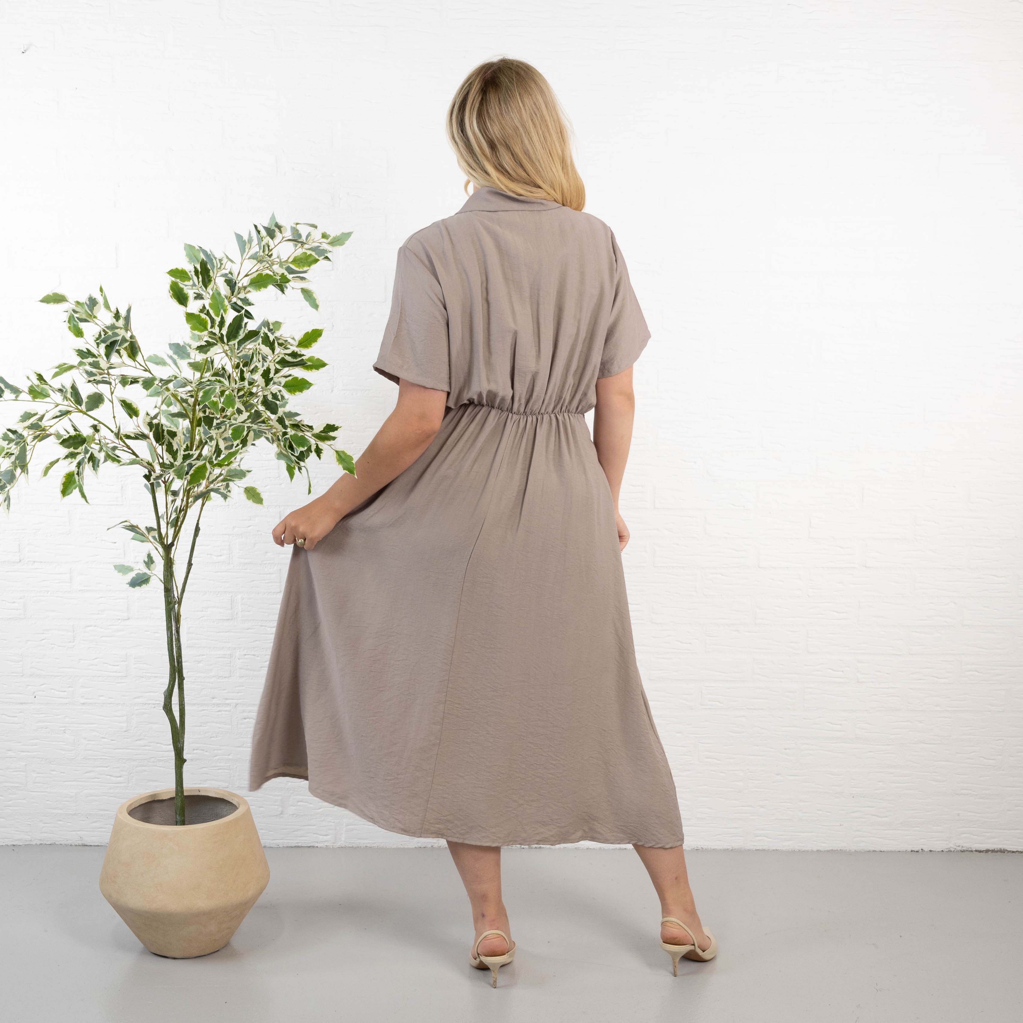 Liberty kjole, Taupe