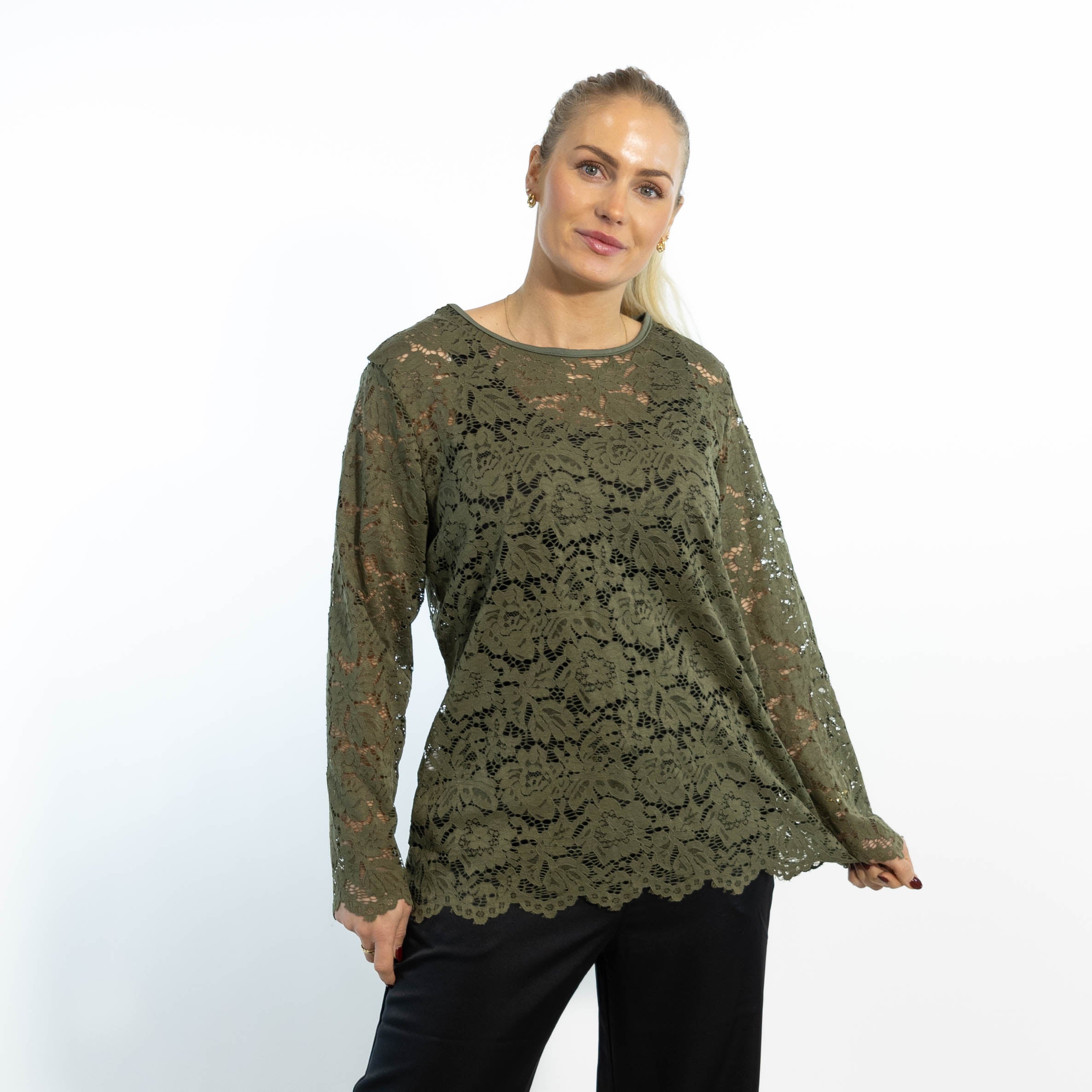 Domino lace overdel, Khaki
