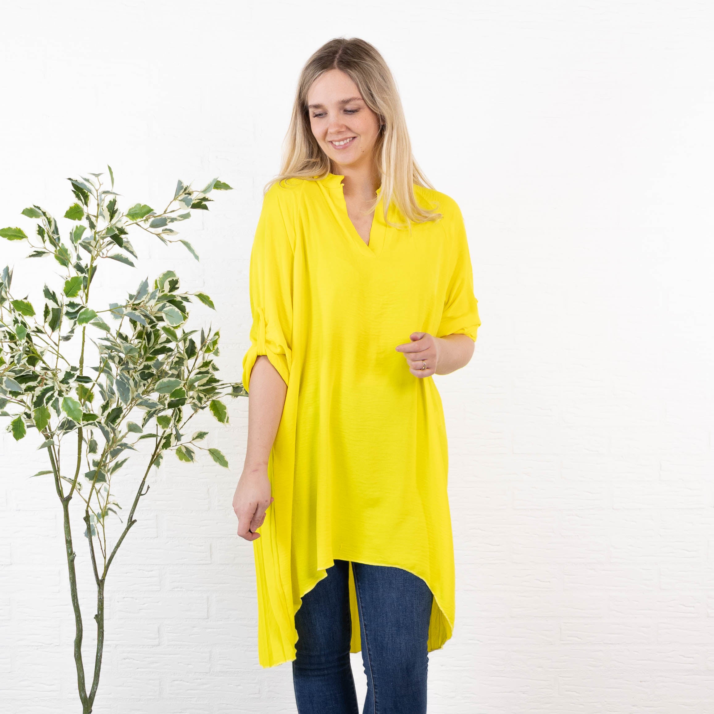 Derry skjorte tunika, Gul