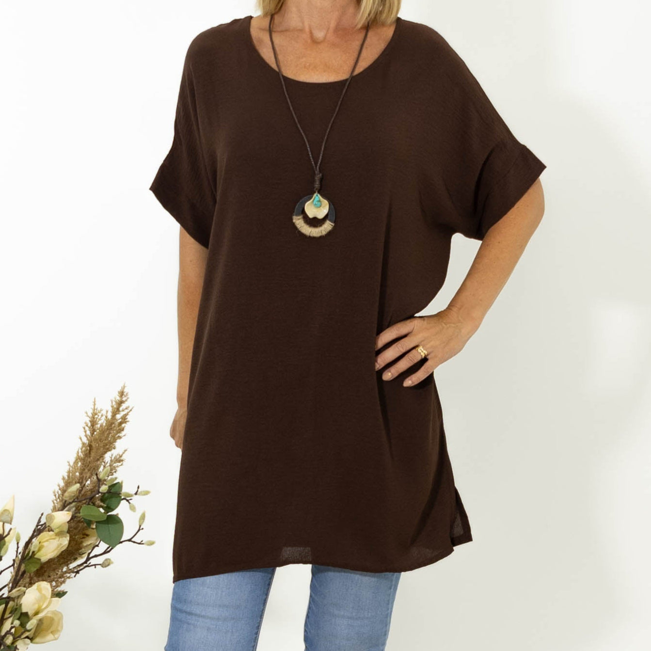 Esta bubble chiffon tunika, Choko