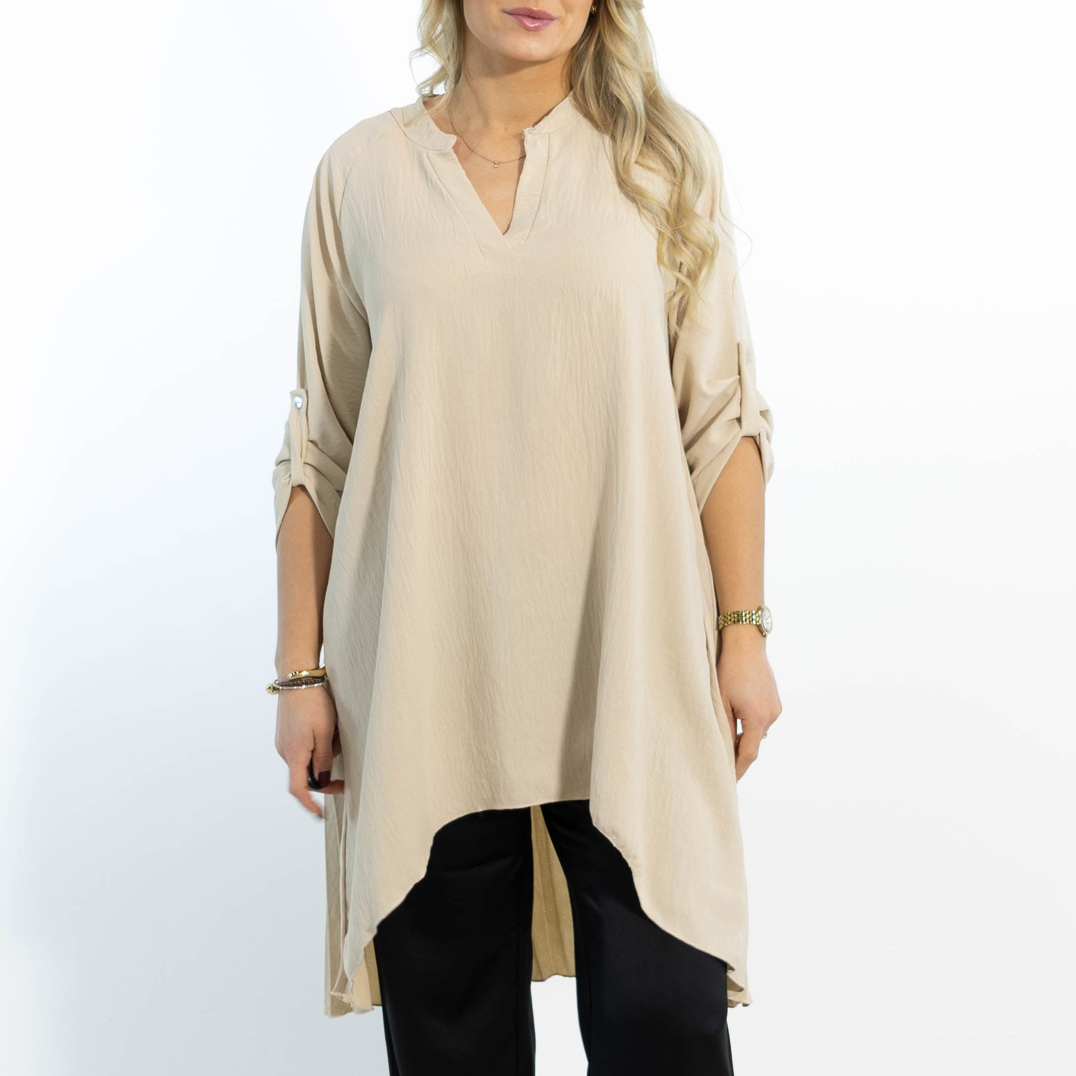 Derry skjorte tunika, Beige