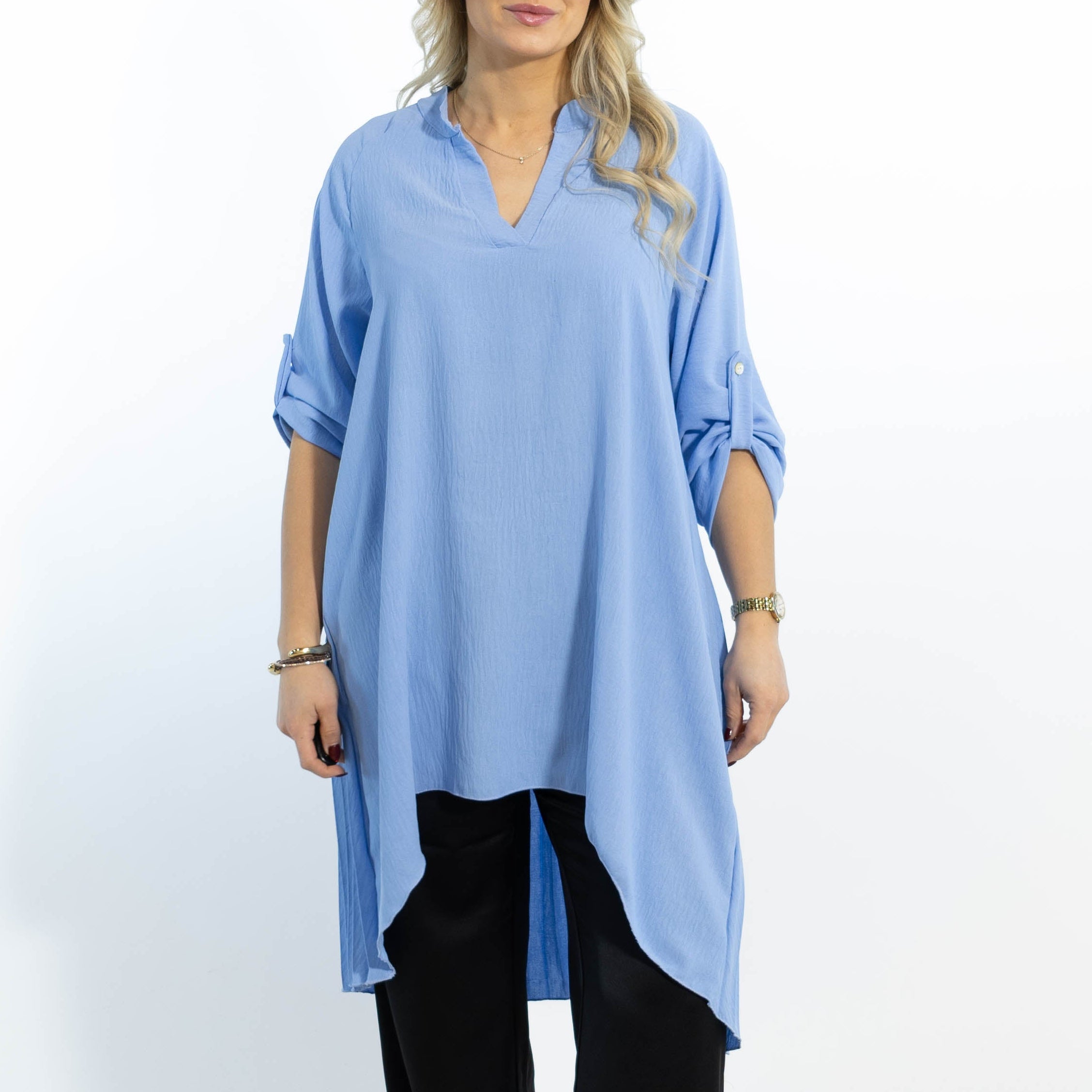 Derry skjorte tunika, Lyseblå