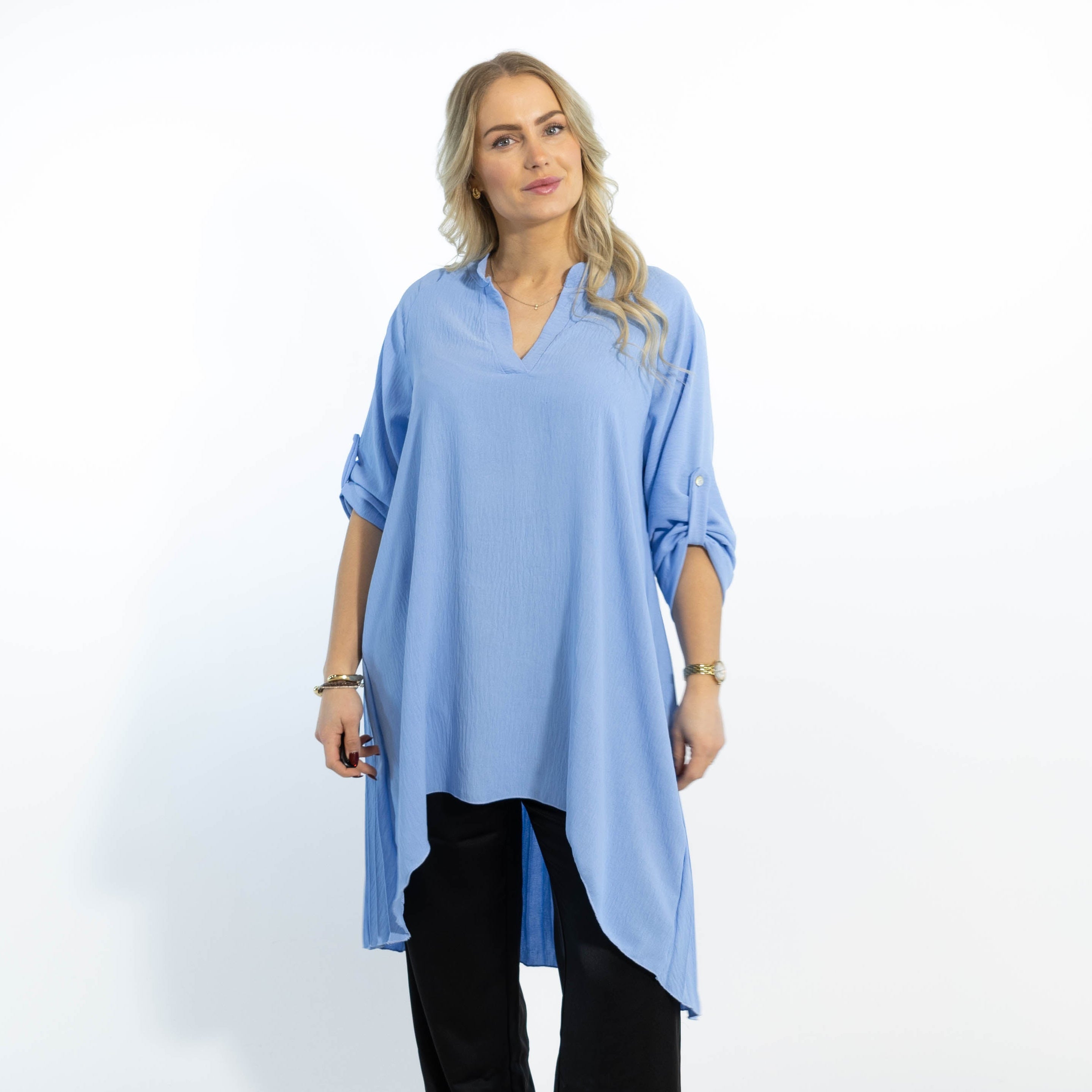 Derry skjorte tunika, Lyseblå