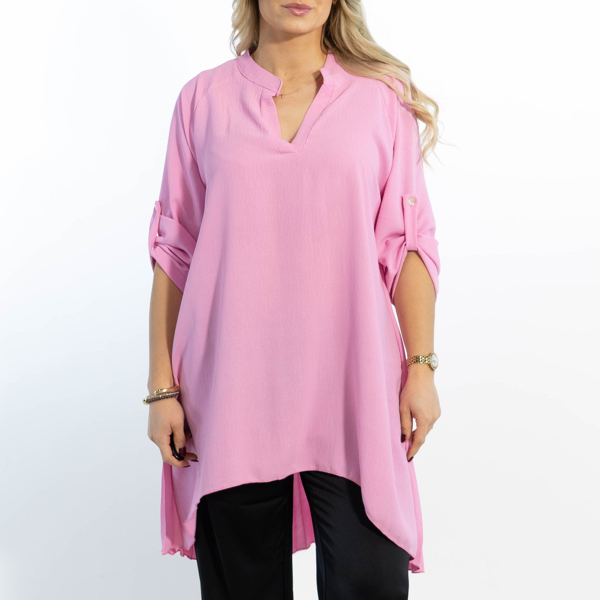 Derry skjorte tunika, Lyserød