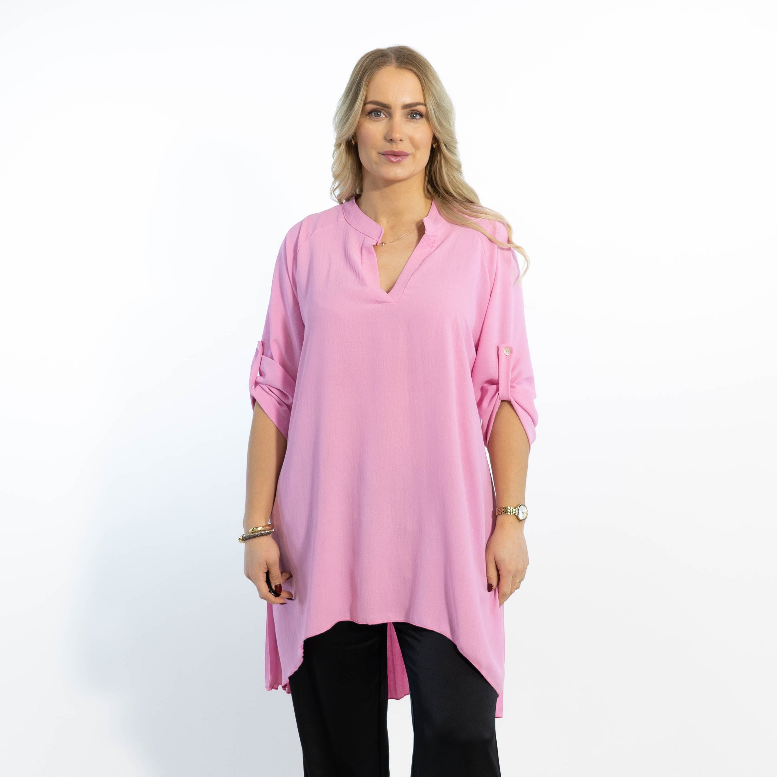 Derry skjorte tunika, Lyserød