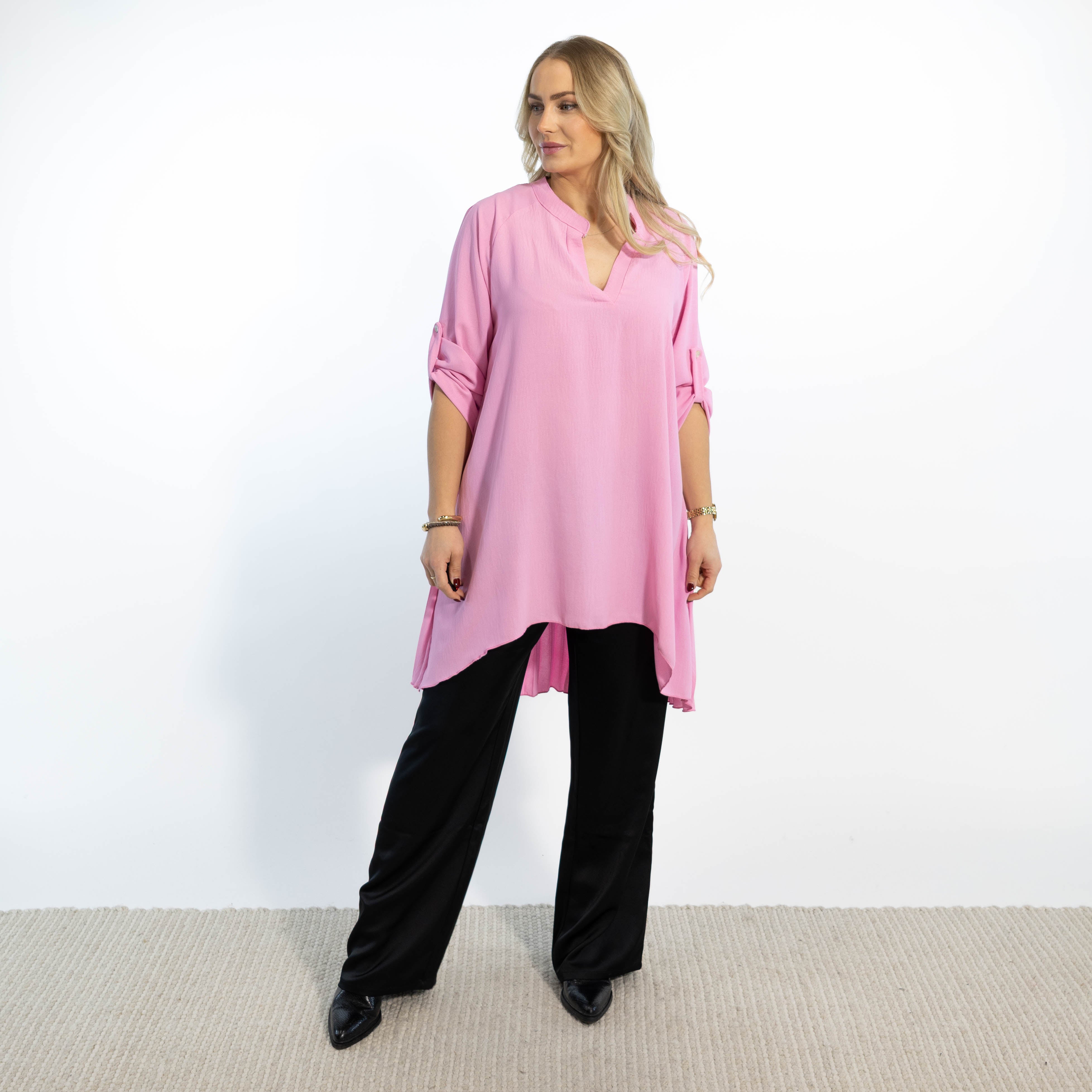 Derry skjorte tunika, Lyserød