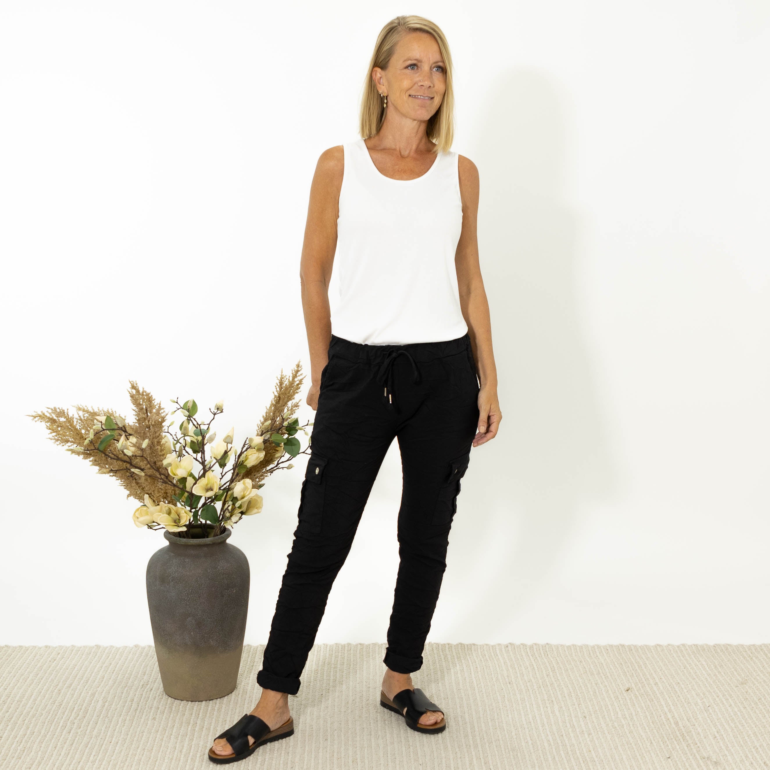 Carla combat bukser, Sort