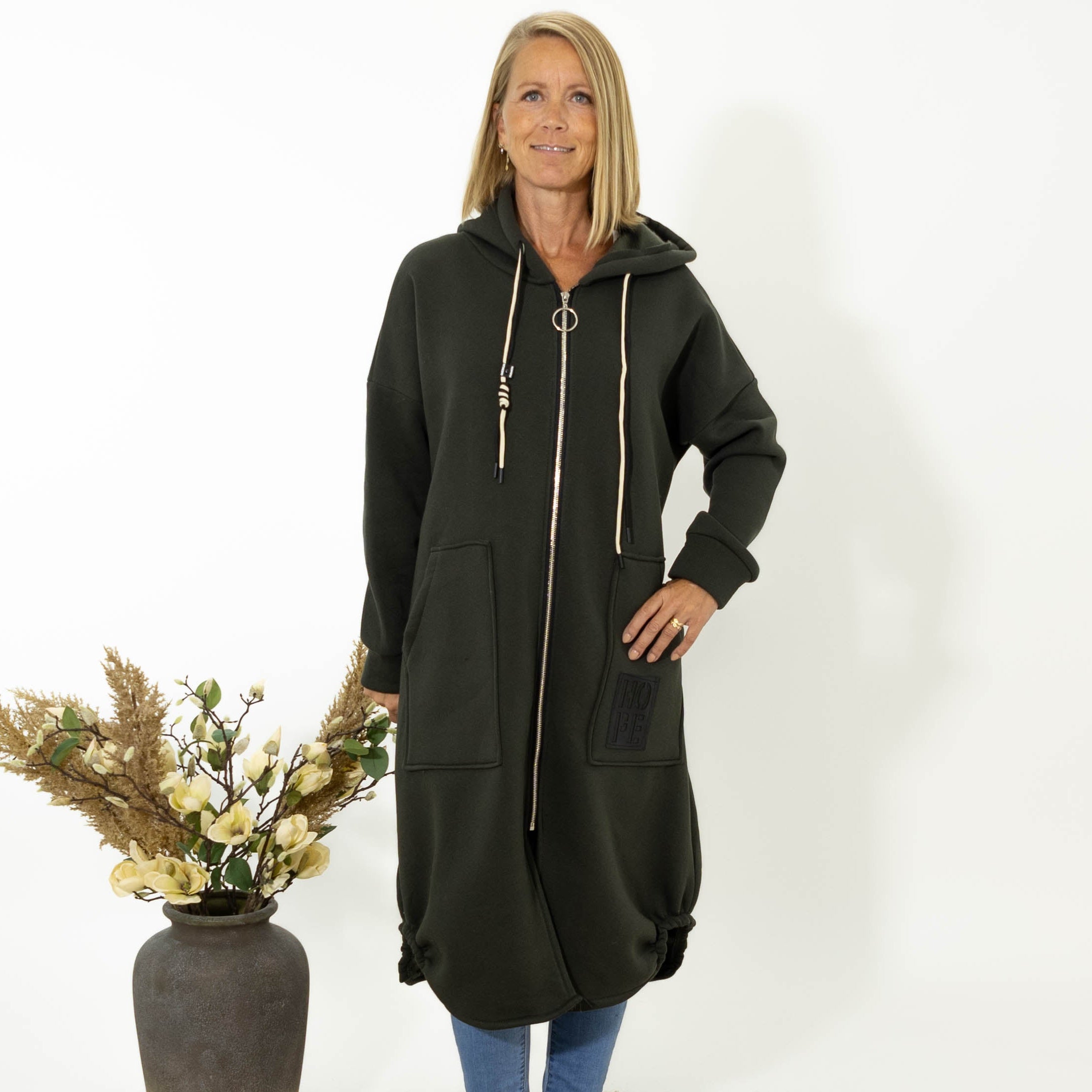 Hope sweatshirt jakke, Khaki