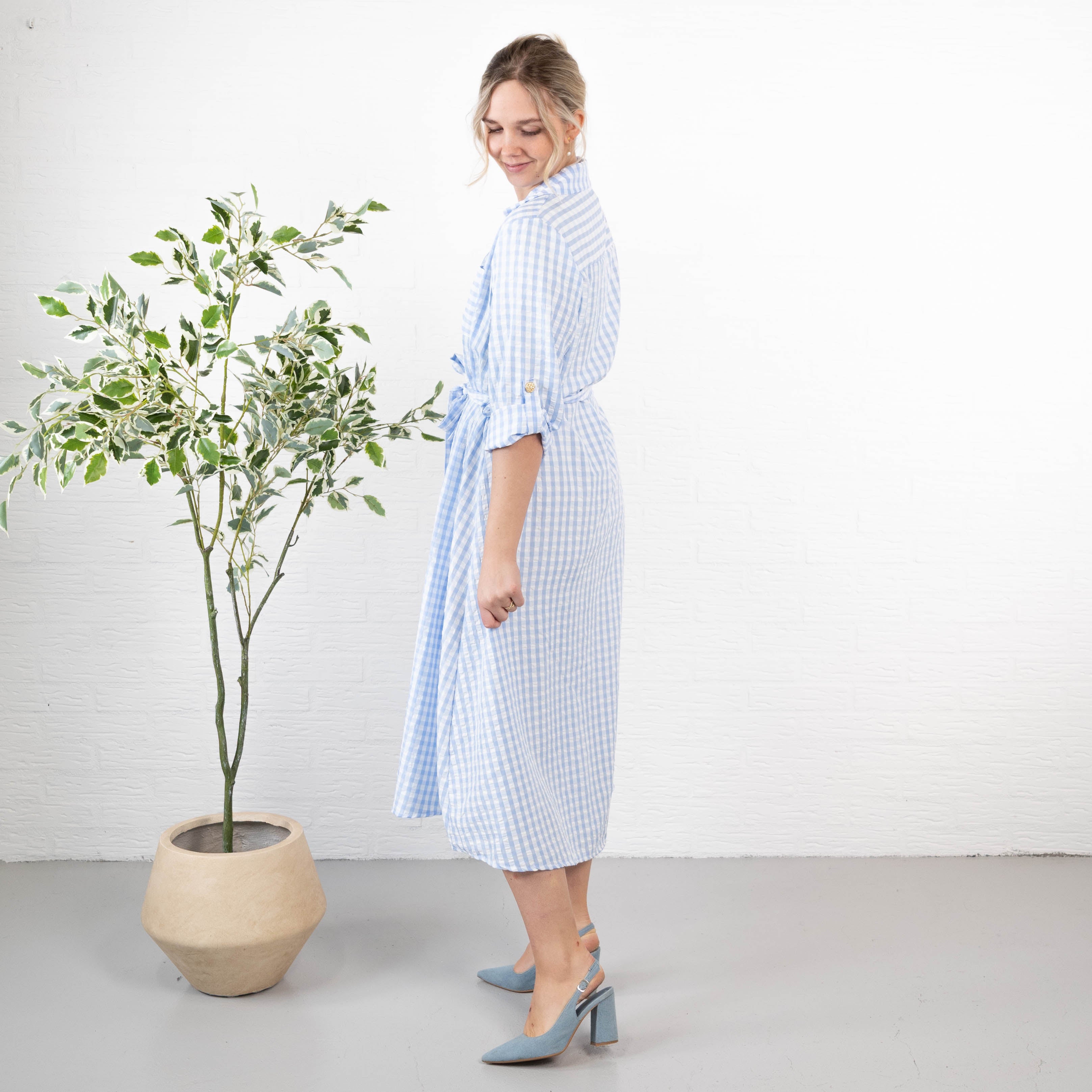 Iowa skjorte/kjole, Lyseblå