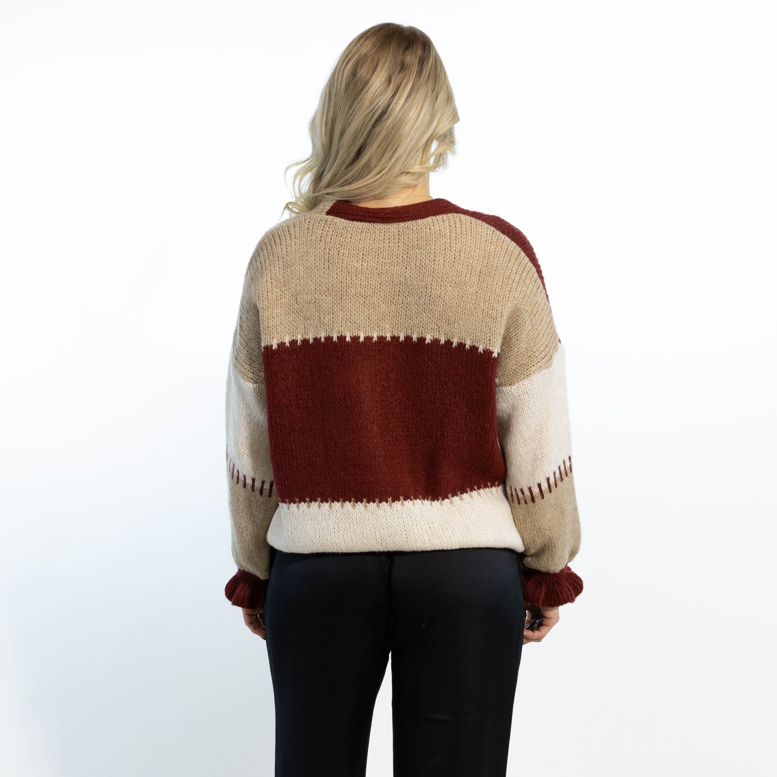 Thea Patchwork Strik, Bordeaux