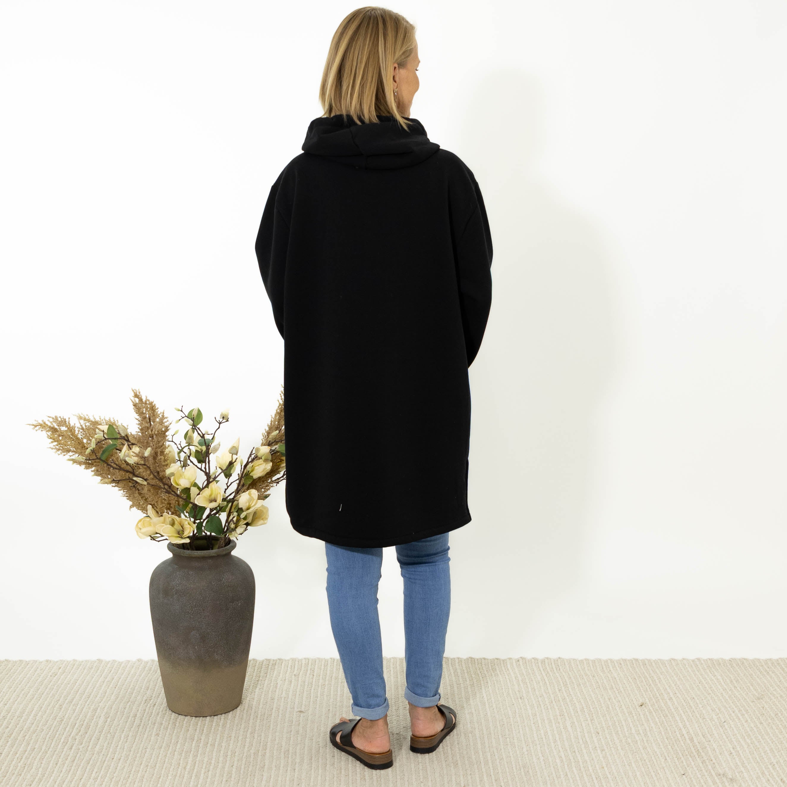 Belinda sweatshirt jakke, Sort