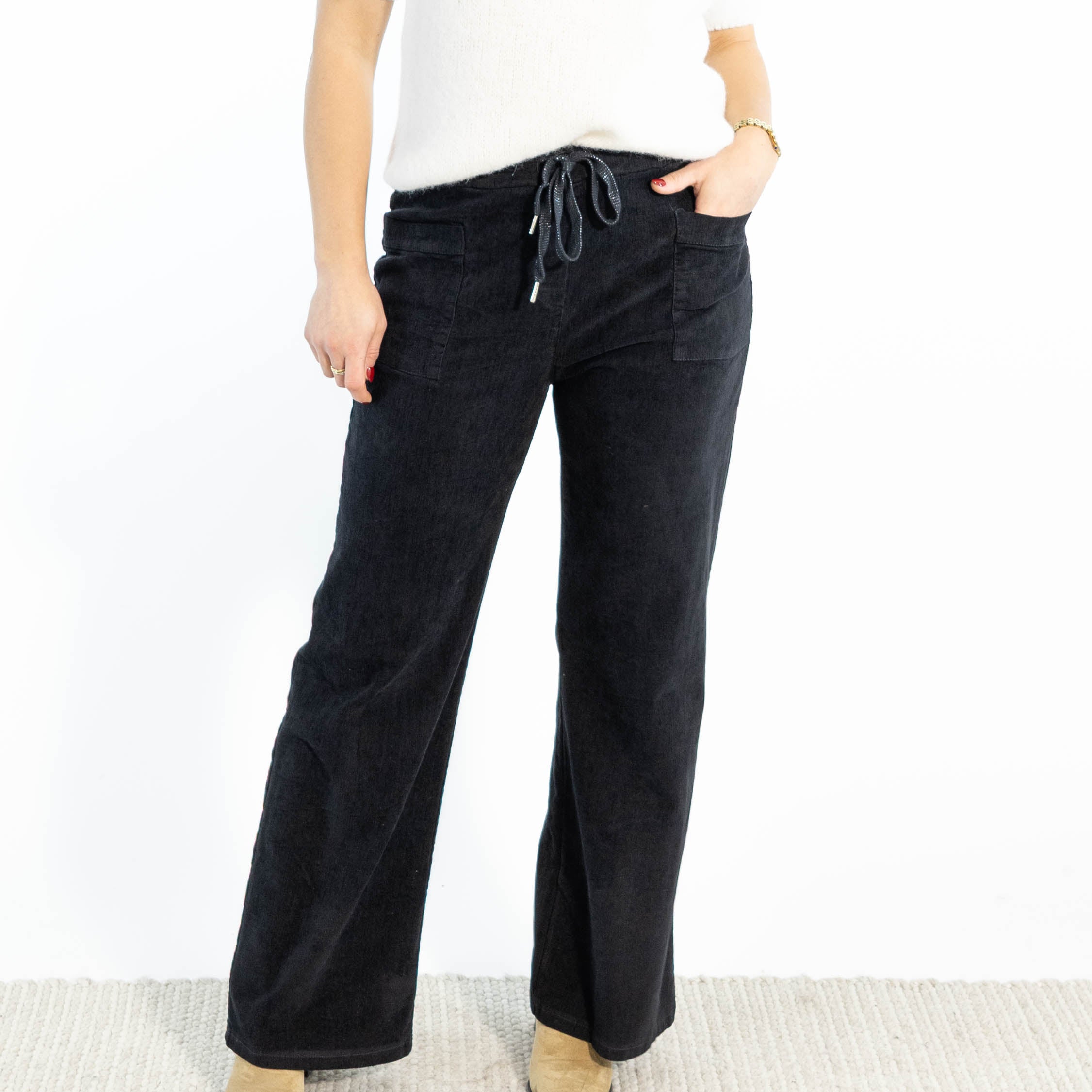 Christy fløjlsbukser, Sort