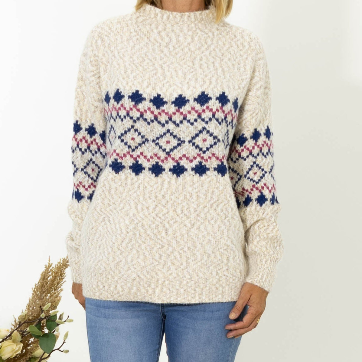Luna turtle strik, Beige