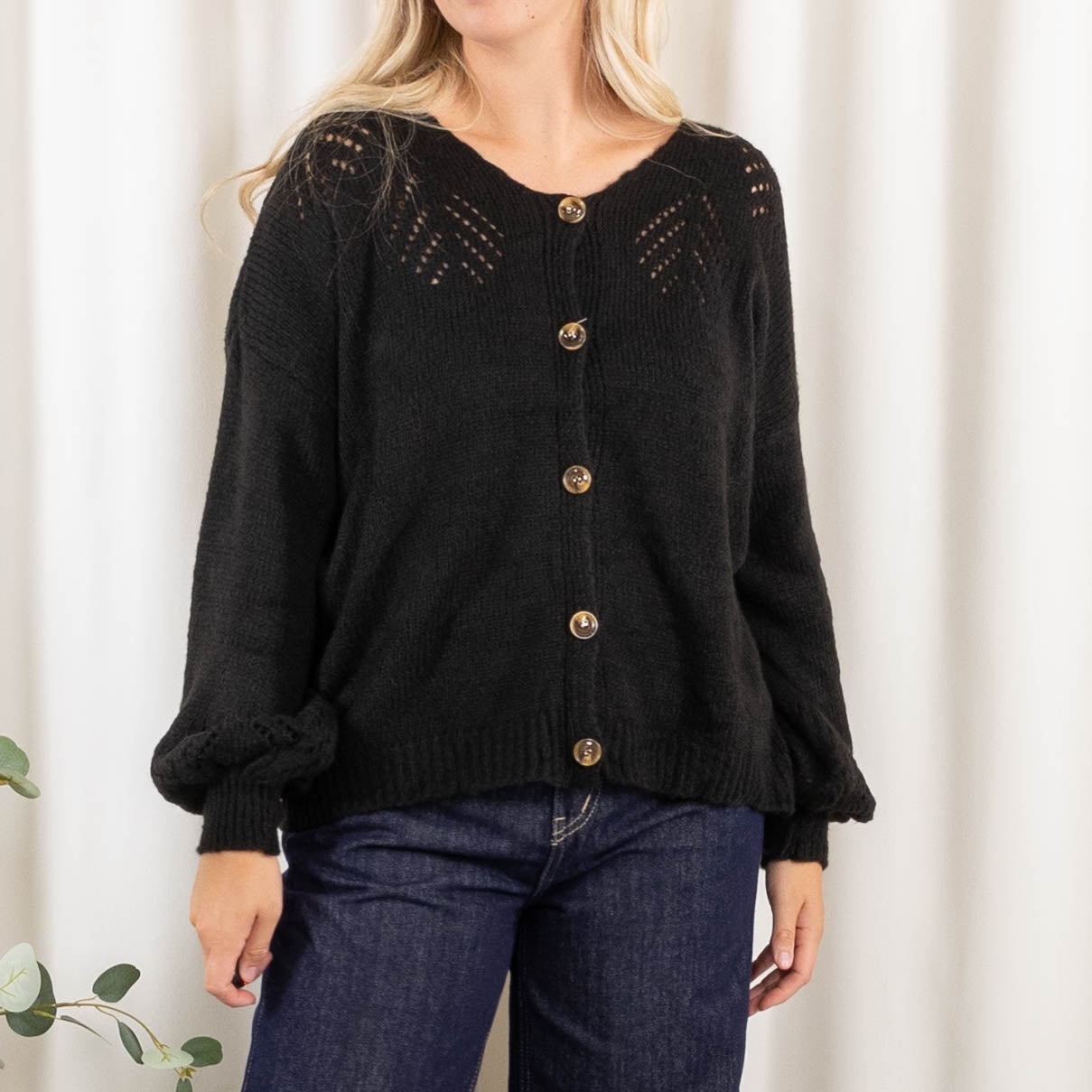 Katlyn cardigan, Sort