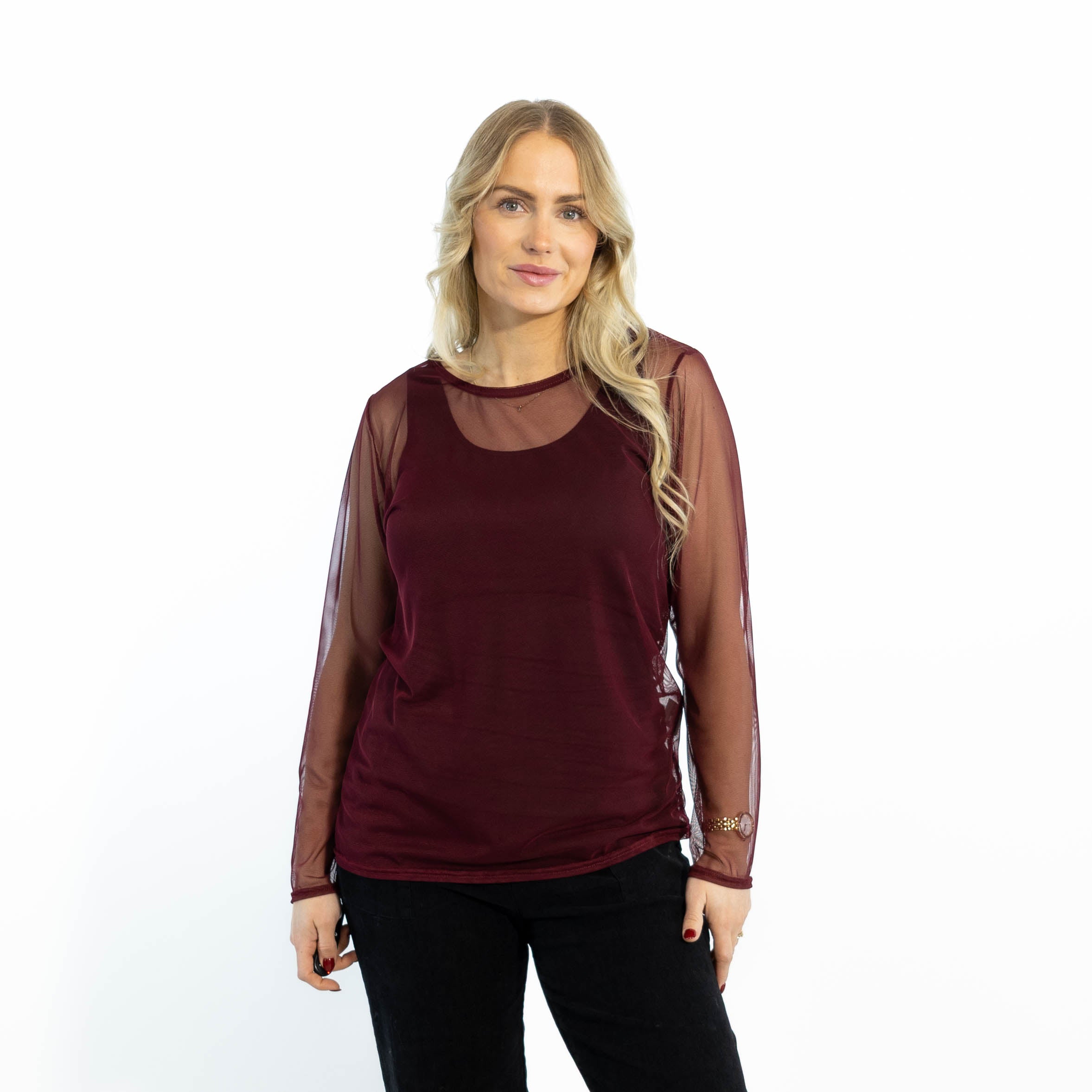 Sally mesh overdel, Bordeaux