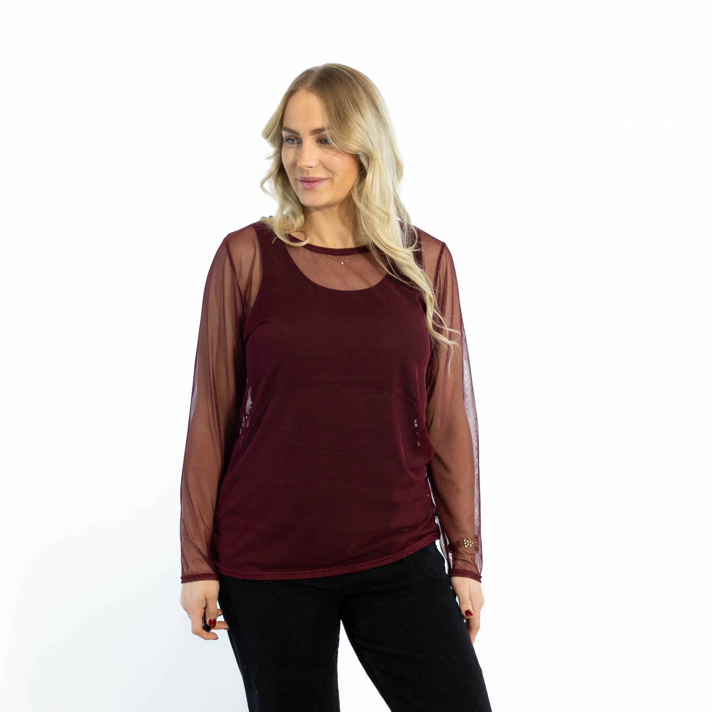 Sally mesh overdel, Bordeaux