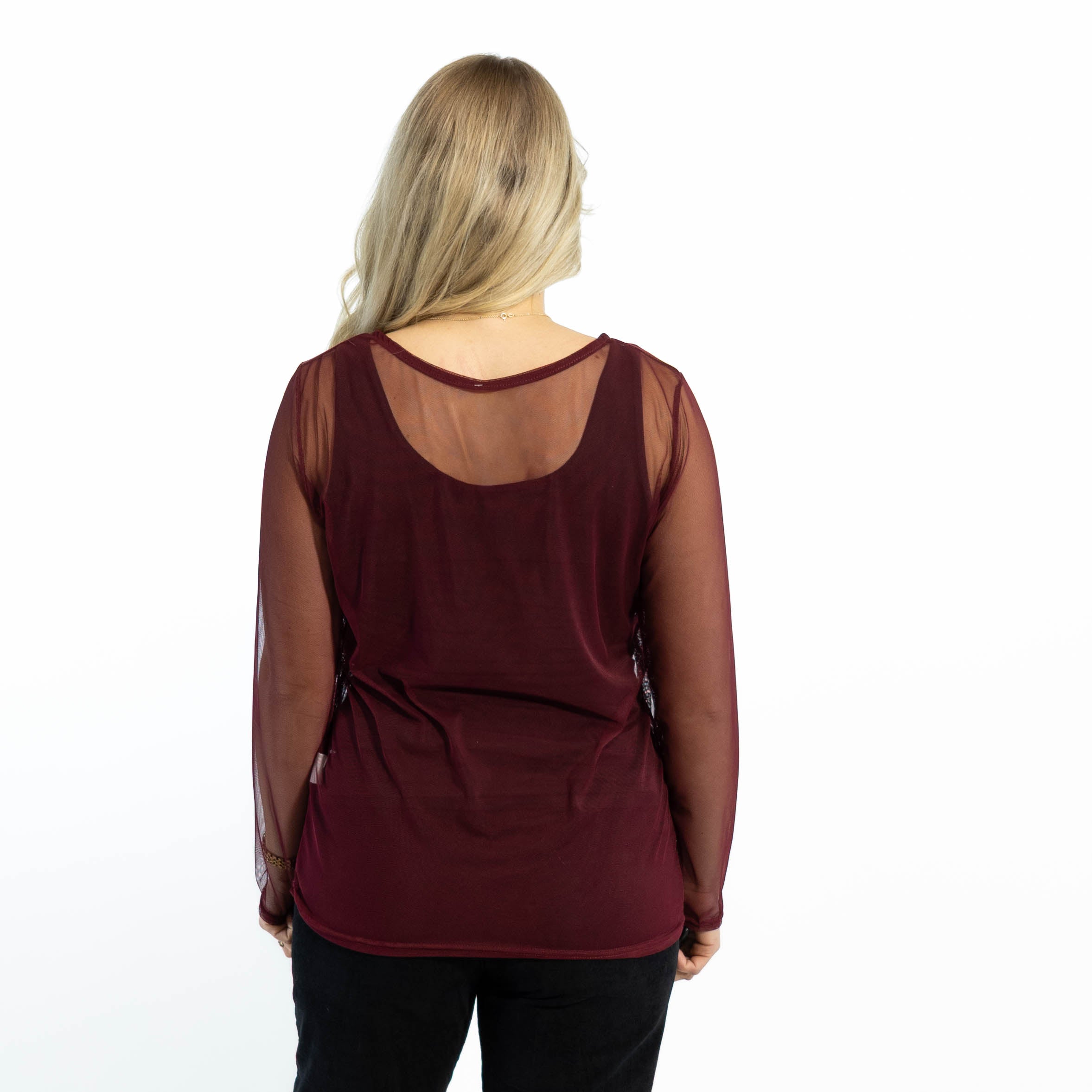 Sally mesh overdel, Bordeaux