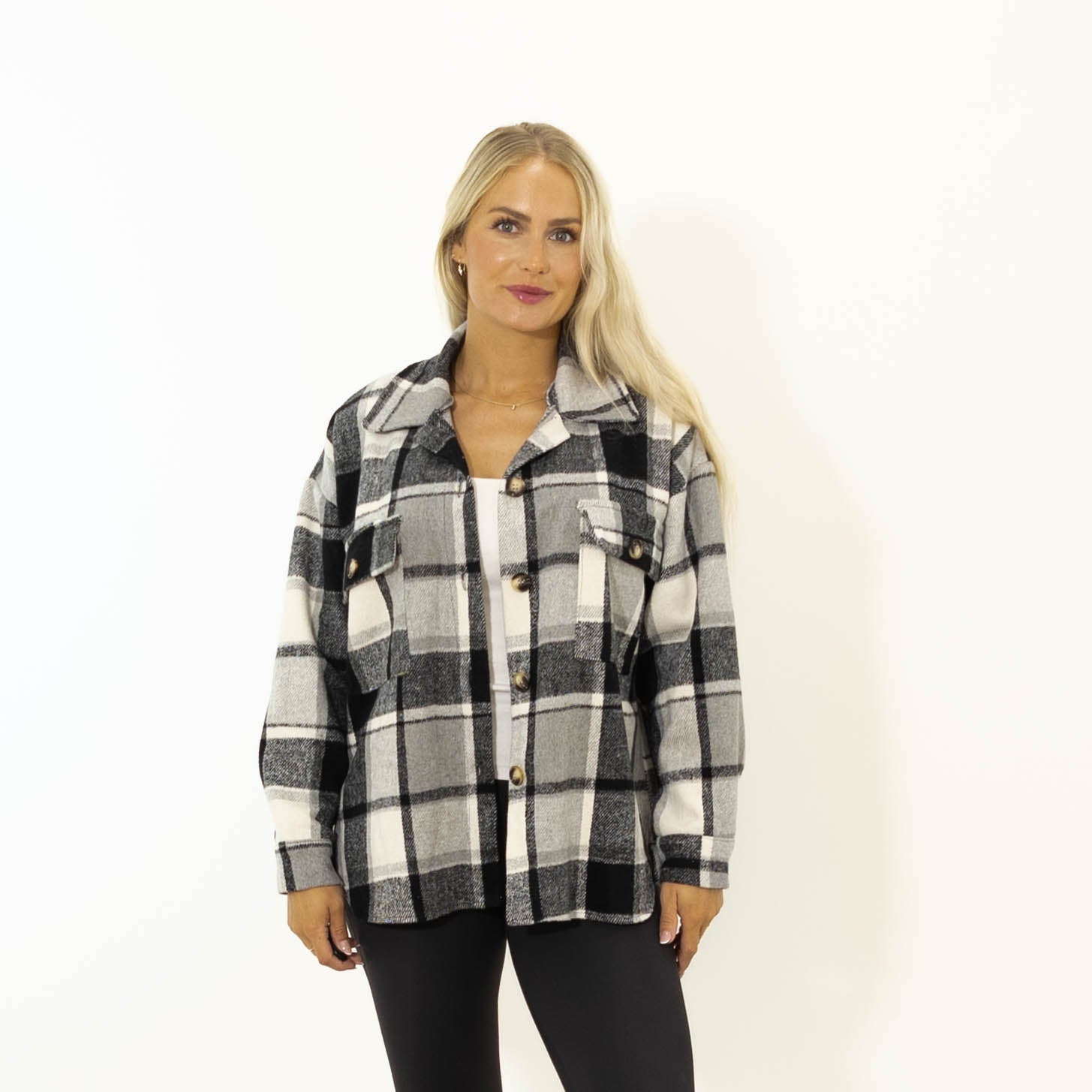 Stacey ternet skovmands jakke, Sort