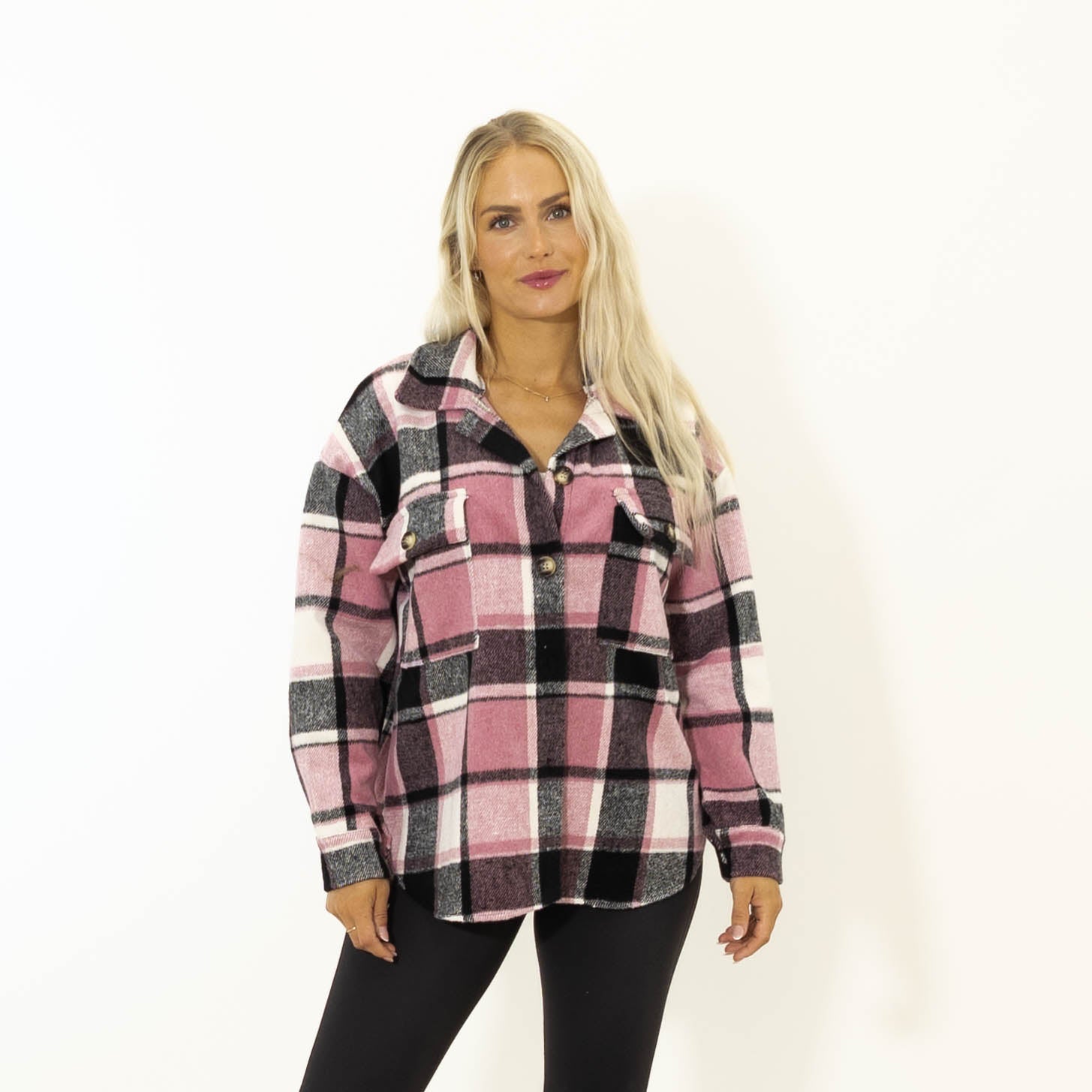 Stacey ternet skovmands jakke, Rosa