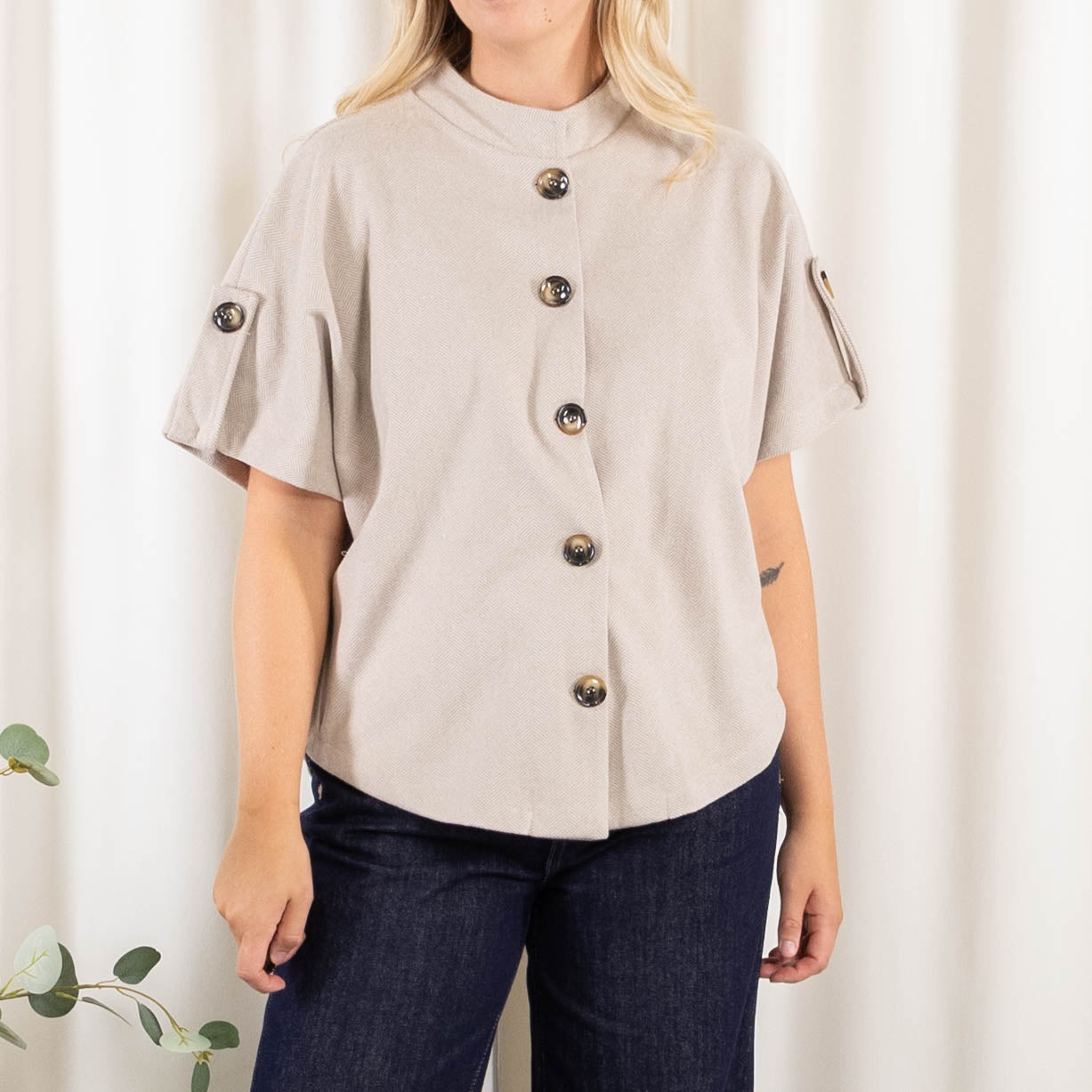 Chrisy poncho, Beige