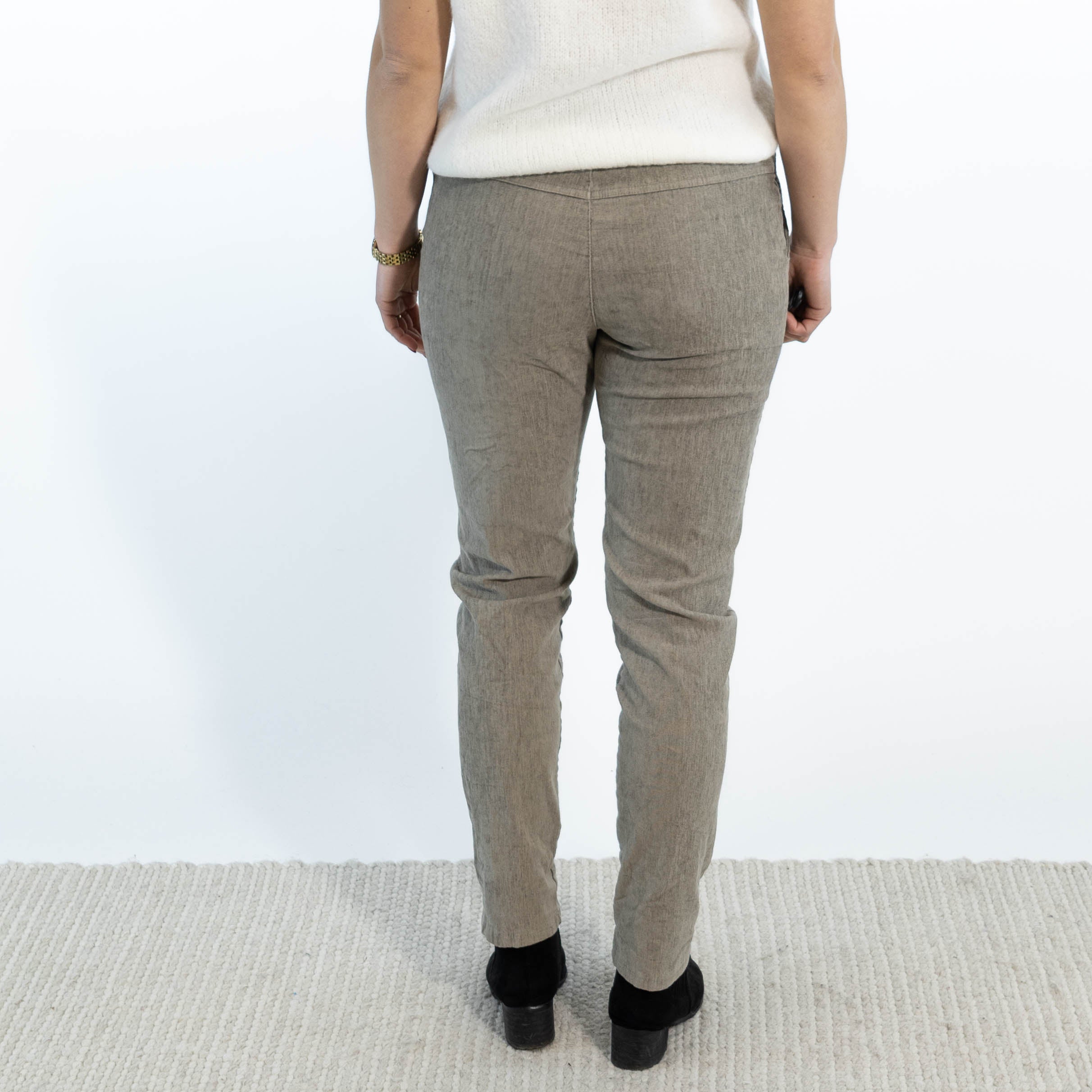 Noemi stonewashed bukser, Taupe