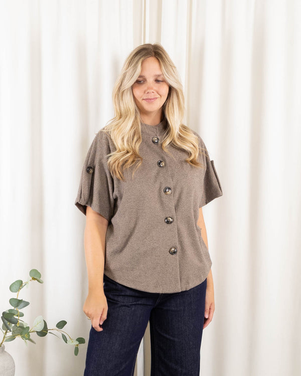 Chrisy poncho, Taupe