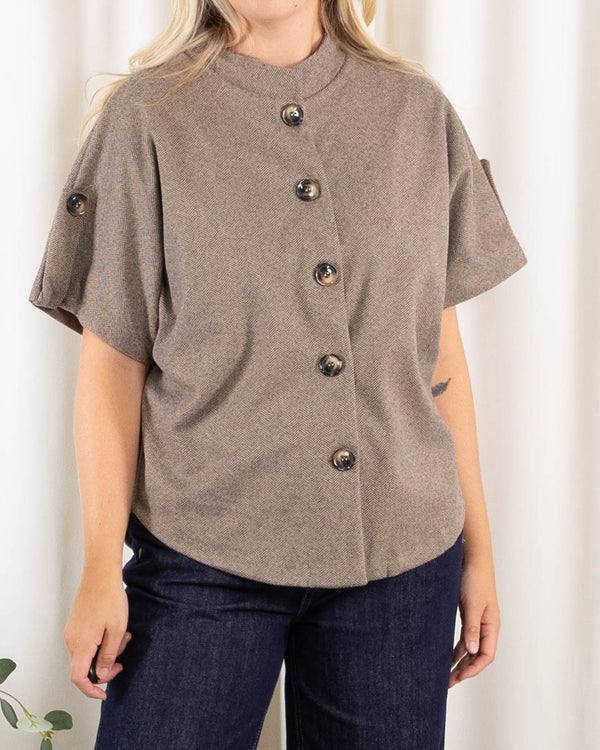 Chrisy poncho, Taupe